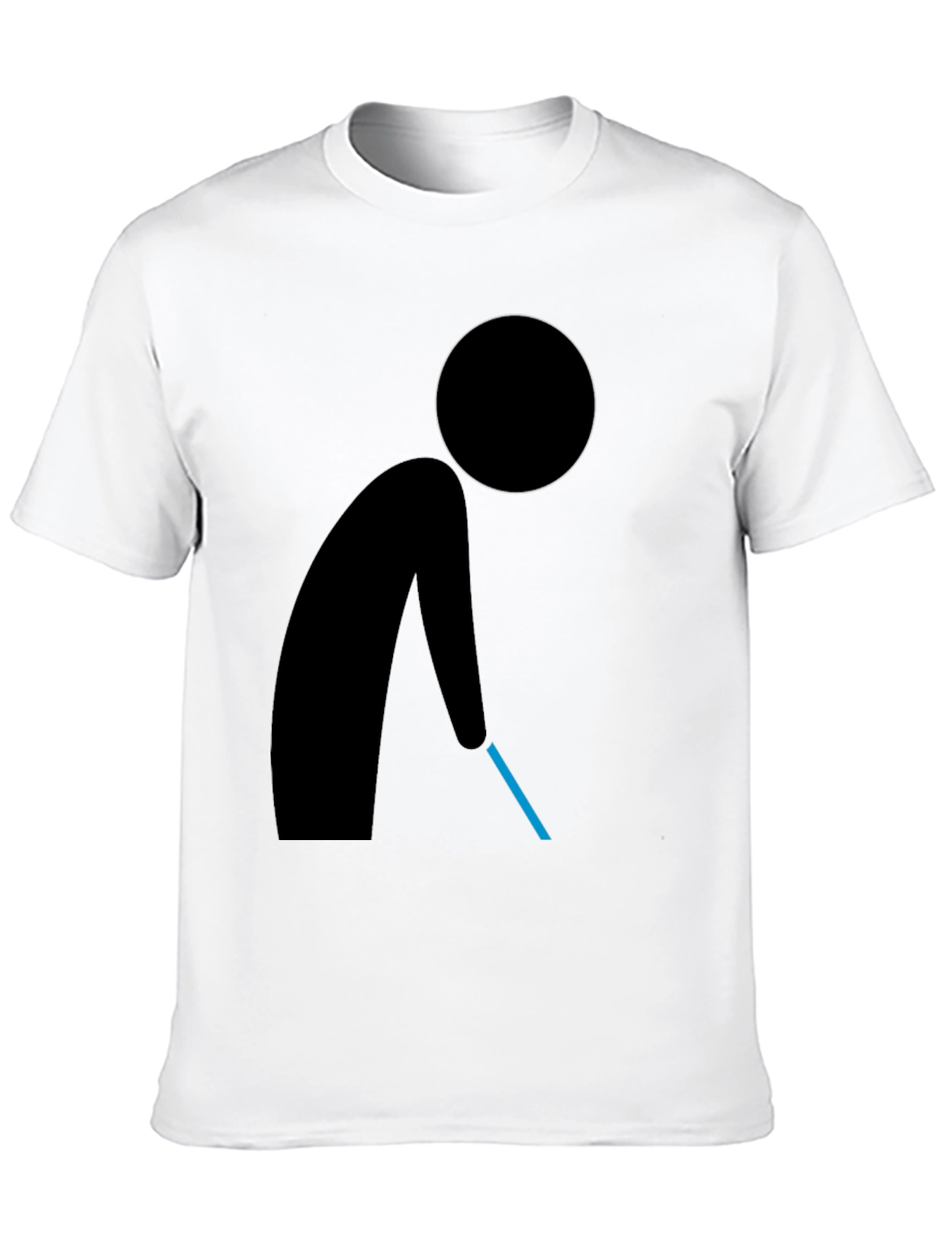 Black Abstract Minimalist Graphic Tee - Black Cotton Blend view 10