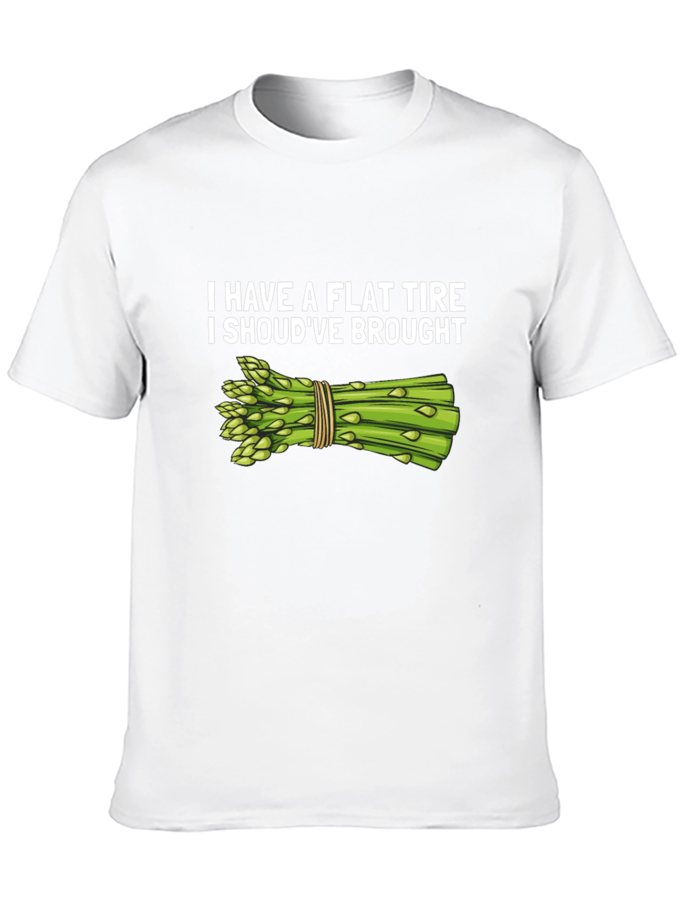 Black Flat Tire Asparagus Humor T-Shirt view 10