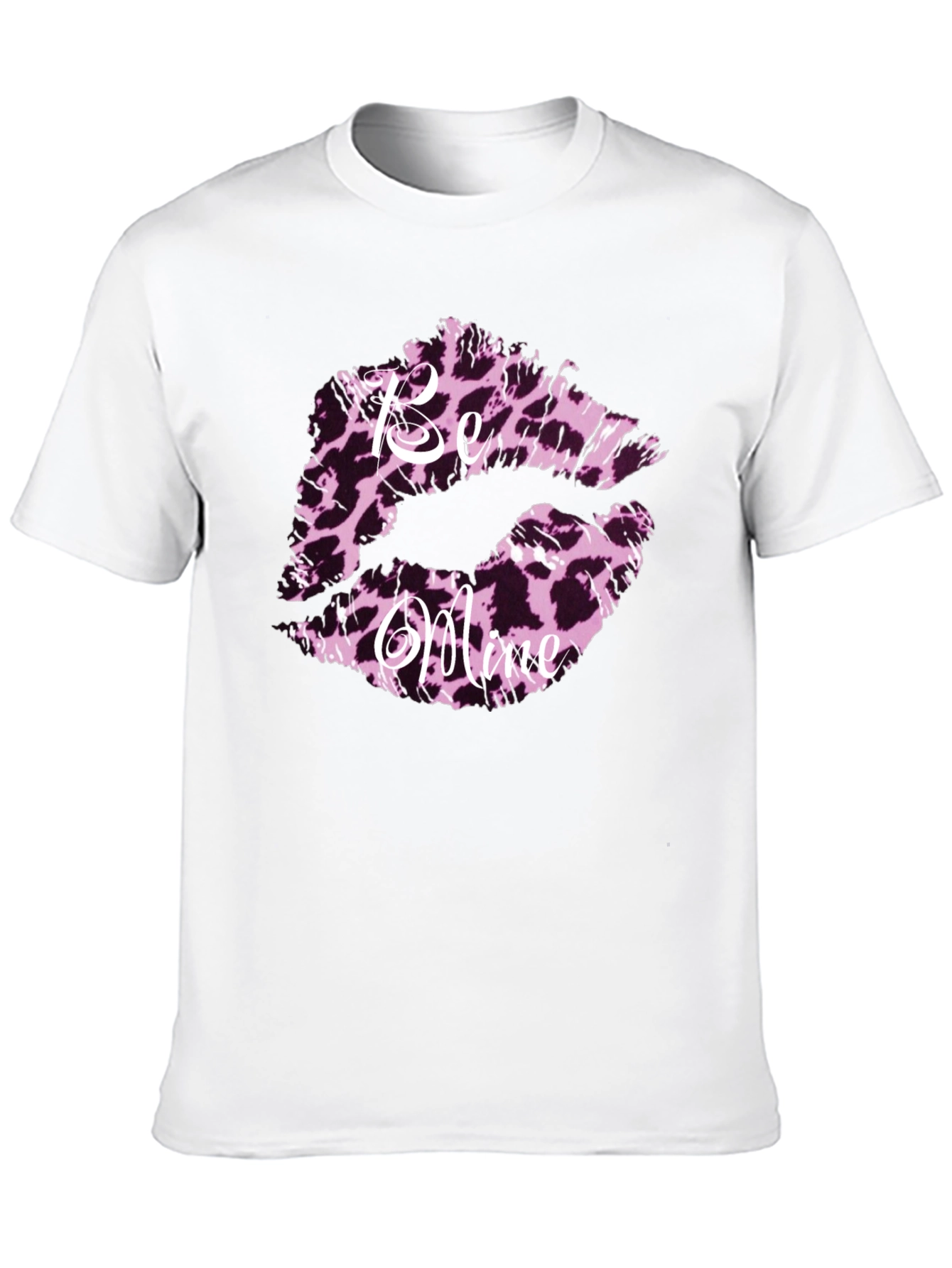 Black Be Mine Leopard Print Lips Graphic Tee view 10