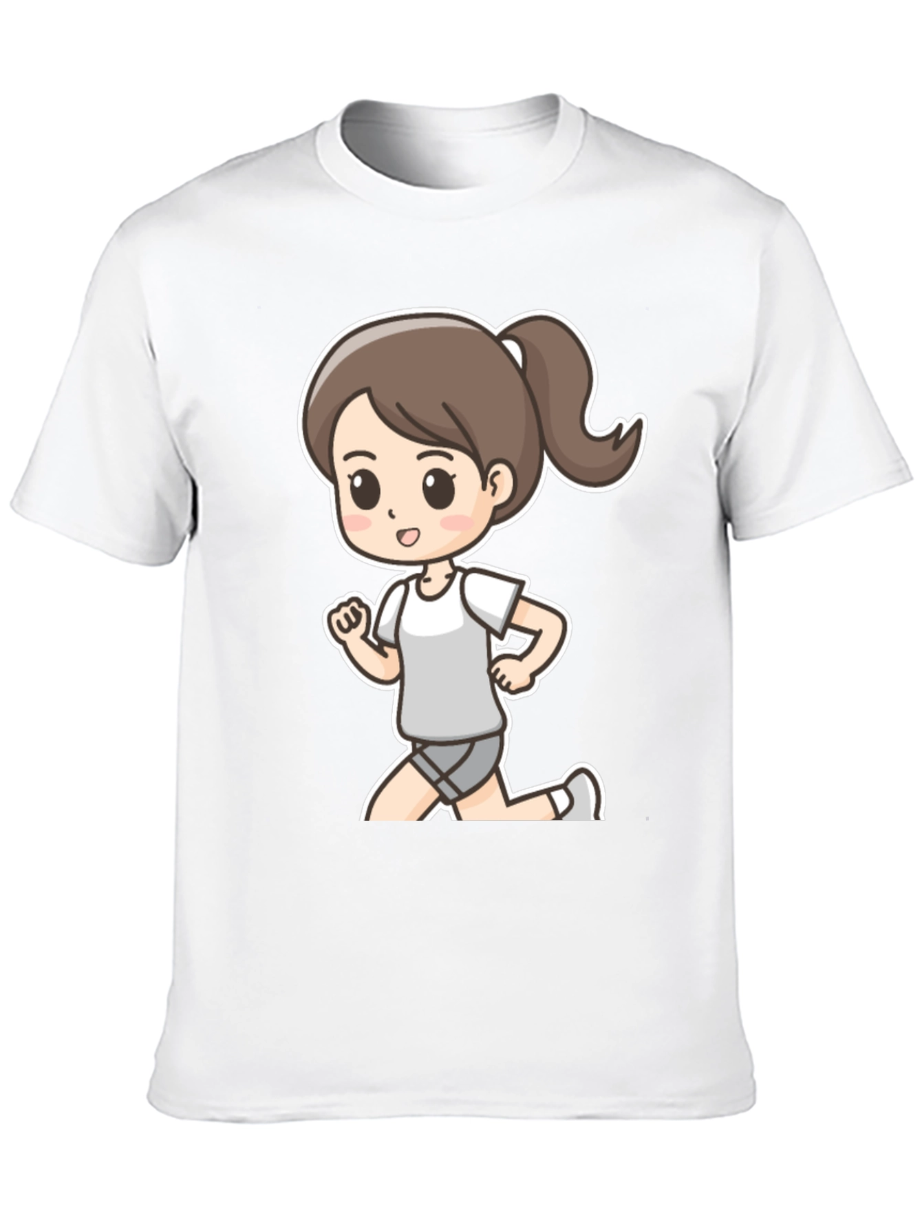 Black Cartoon Runner T-Shirt - Black Graphic Tee view 10
