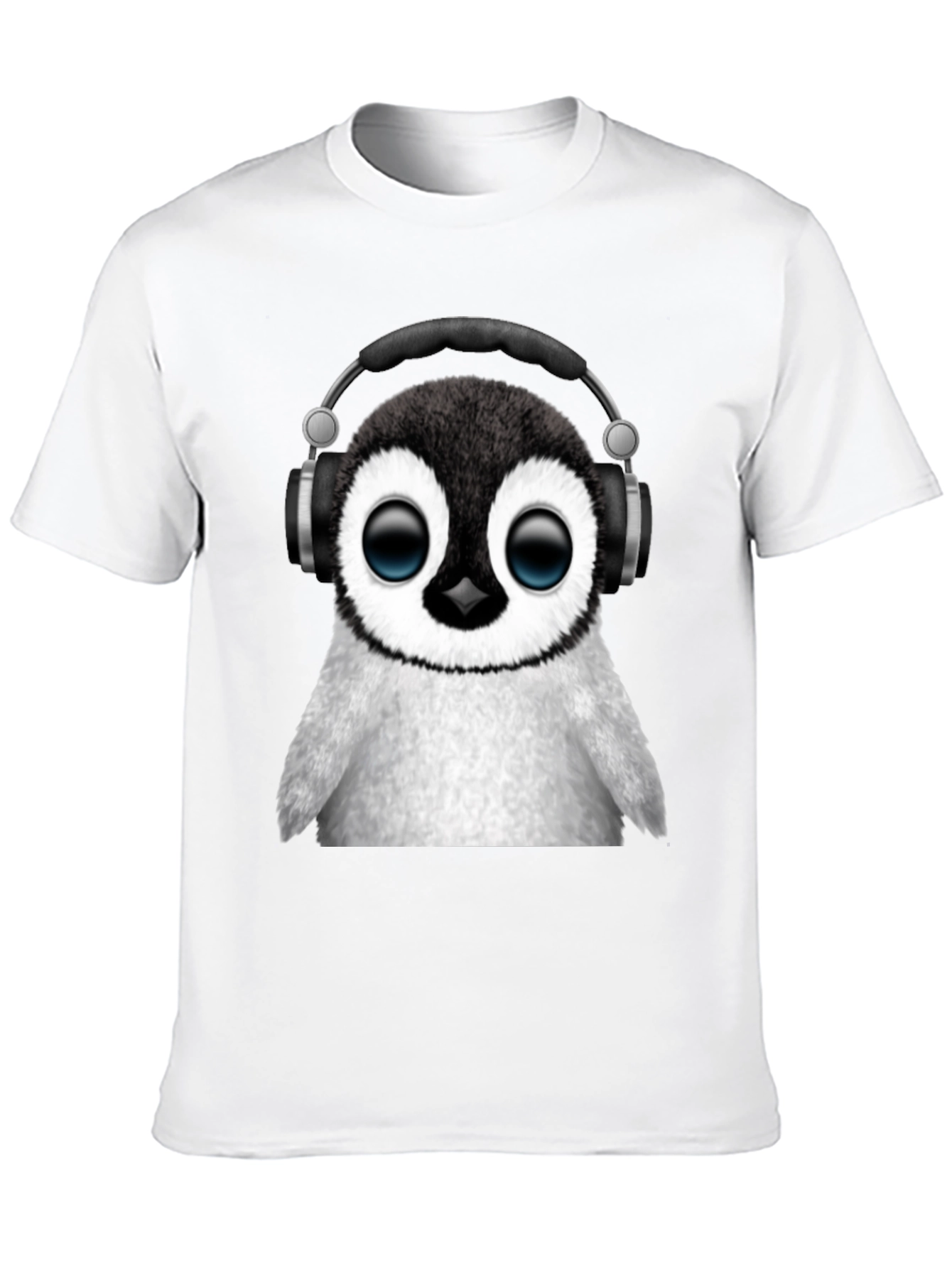 Black Penguin DJ Black T-Shirt - Music Lover Tee view 10