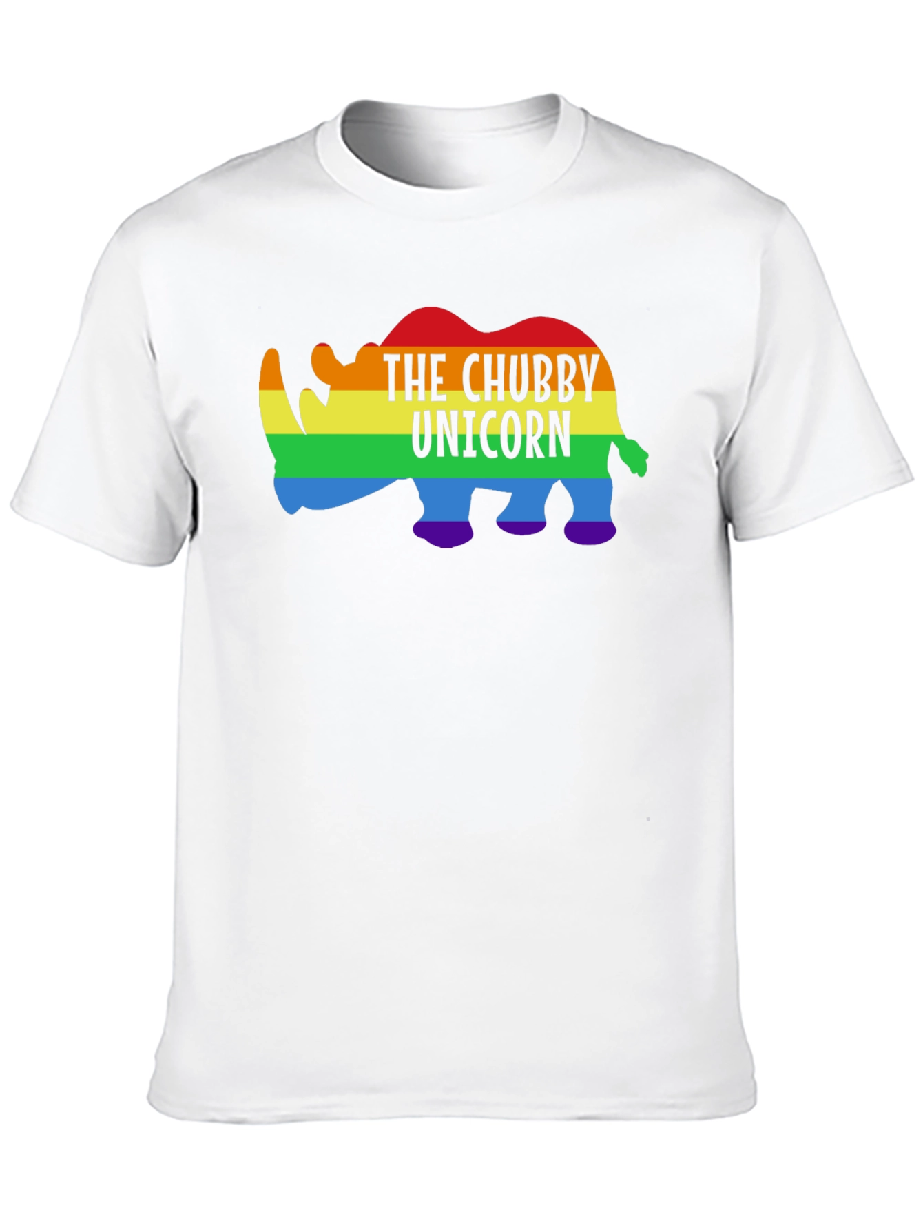 Black Chubby Unicorn Rainbow Graphic Tee view 10