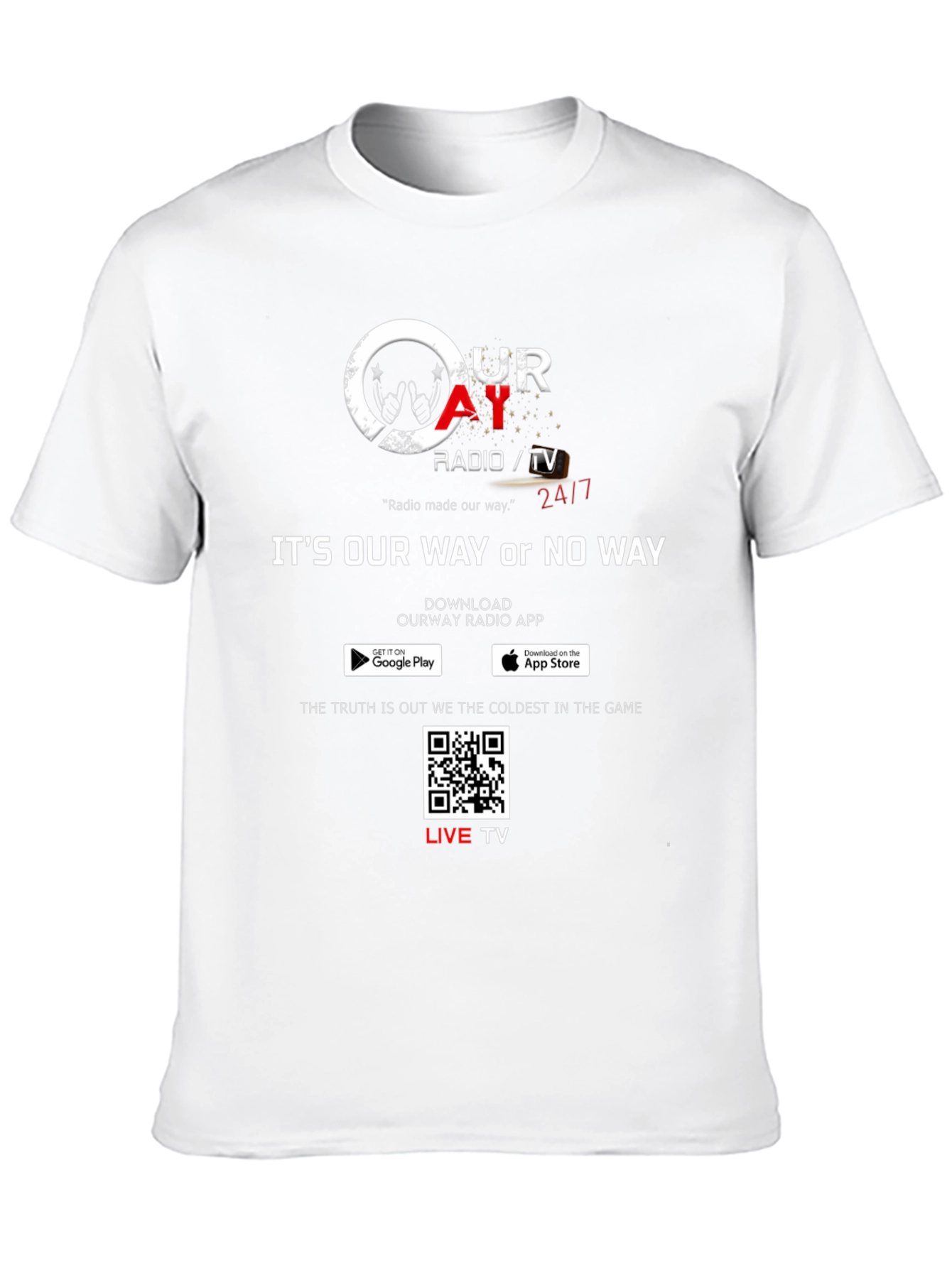 Black Our Way Radio/TV Black Graphic T-Shirt view 10