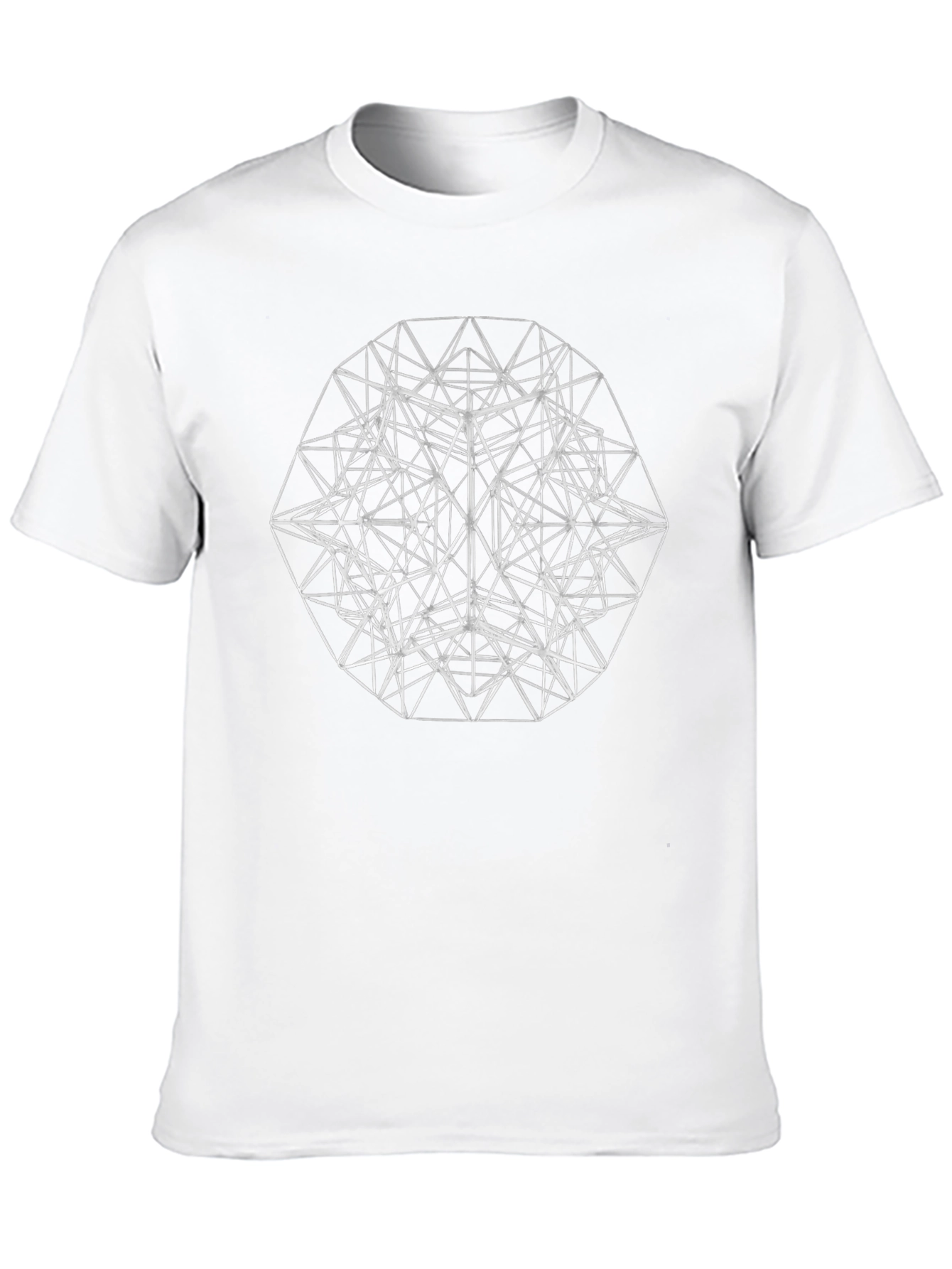 Black Abstract Geometric T-Shirt - Modern Streetwear view 10
