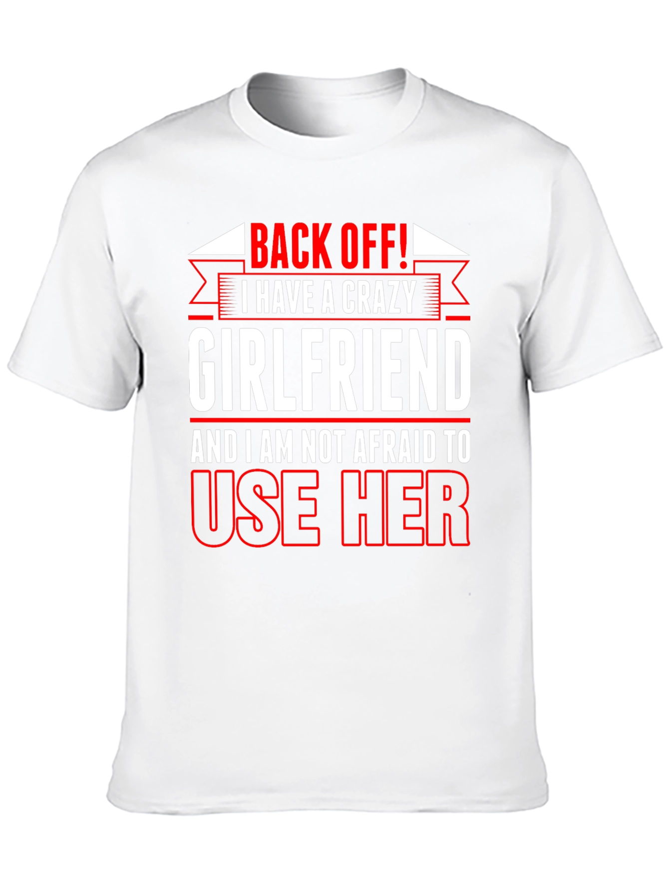 Black Crazy Girlfriend Graphic Tee - Back Off T-Shirt view 10