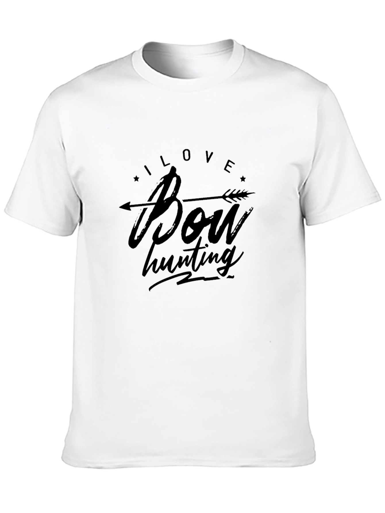 Black I Love Bow Hunting Black T-Shirt Arrow Design view 10