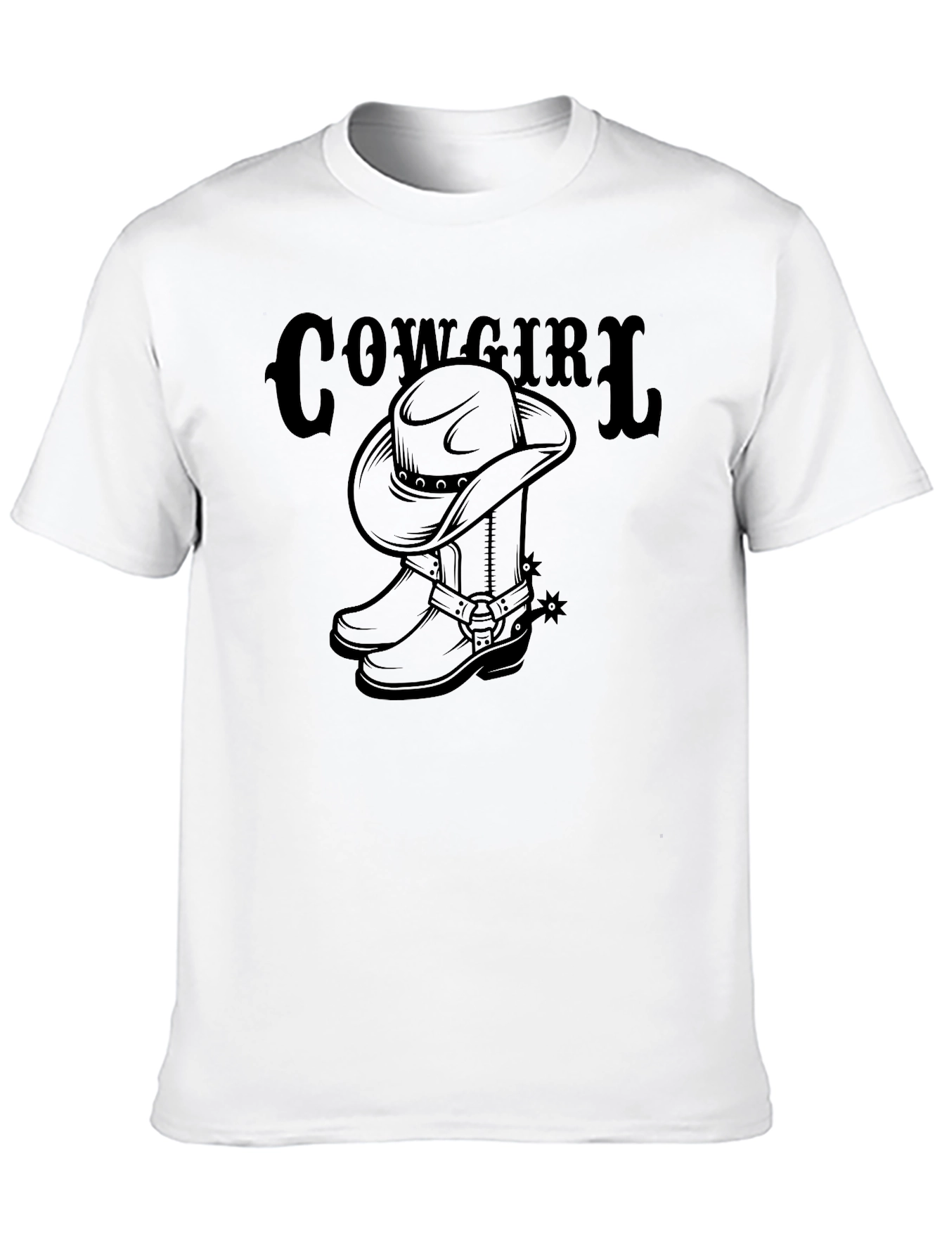Cowgirl Hat & Boots Graphic T-Shirt - 10