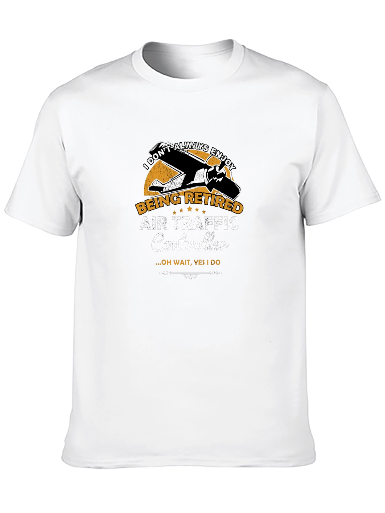 Black Retired Air Traffic Controller T-Shirt view 10
