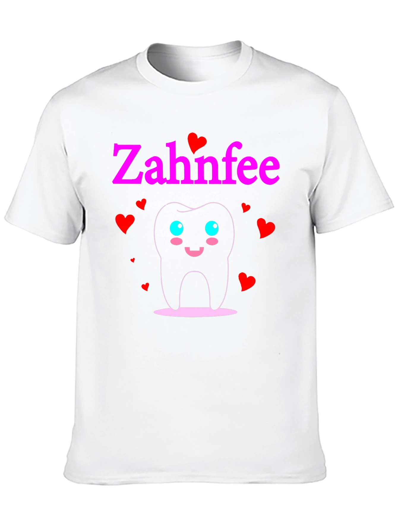 Black Zahnfee Cartoon Tooth T-Shirt - Dental Fairy Tee view 10