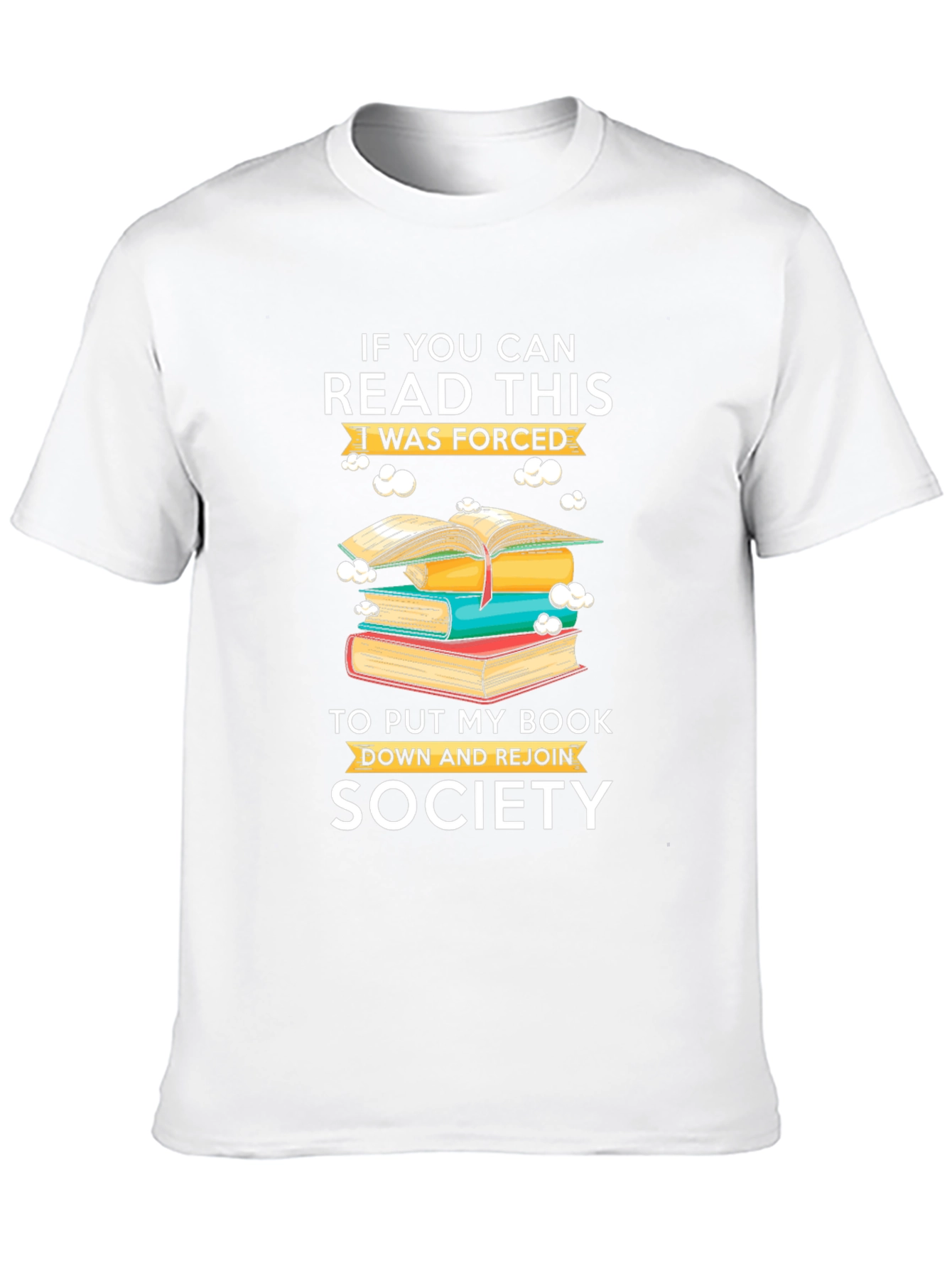 Black Funny Reading Lover T-Shirt - Forced To Rejoin Society view 10