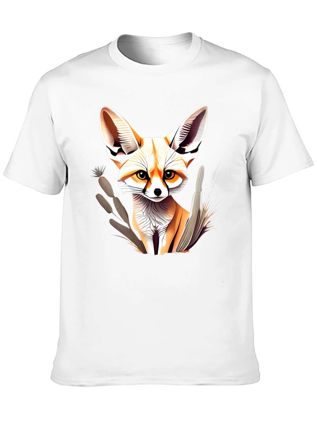 Black Fennec Fox Graphic T-Shirt - Unisex Black Tee view 10