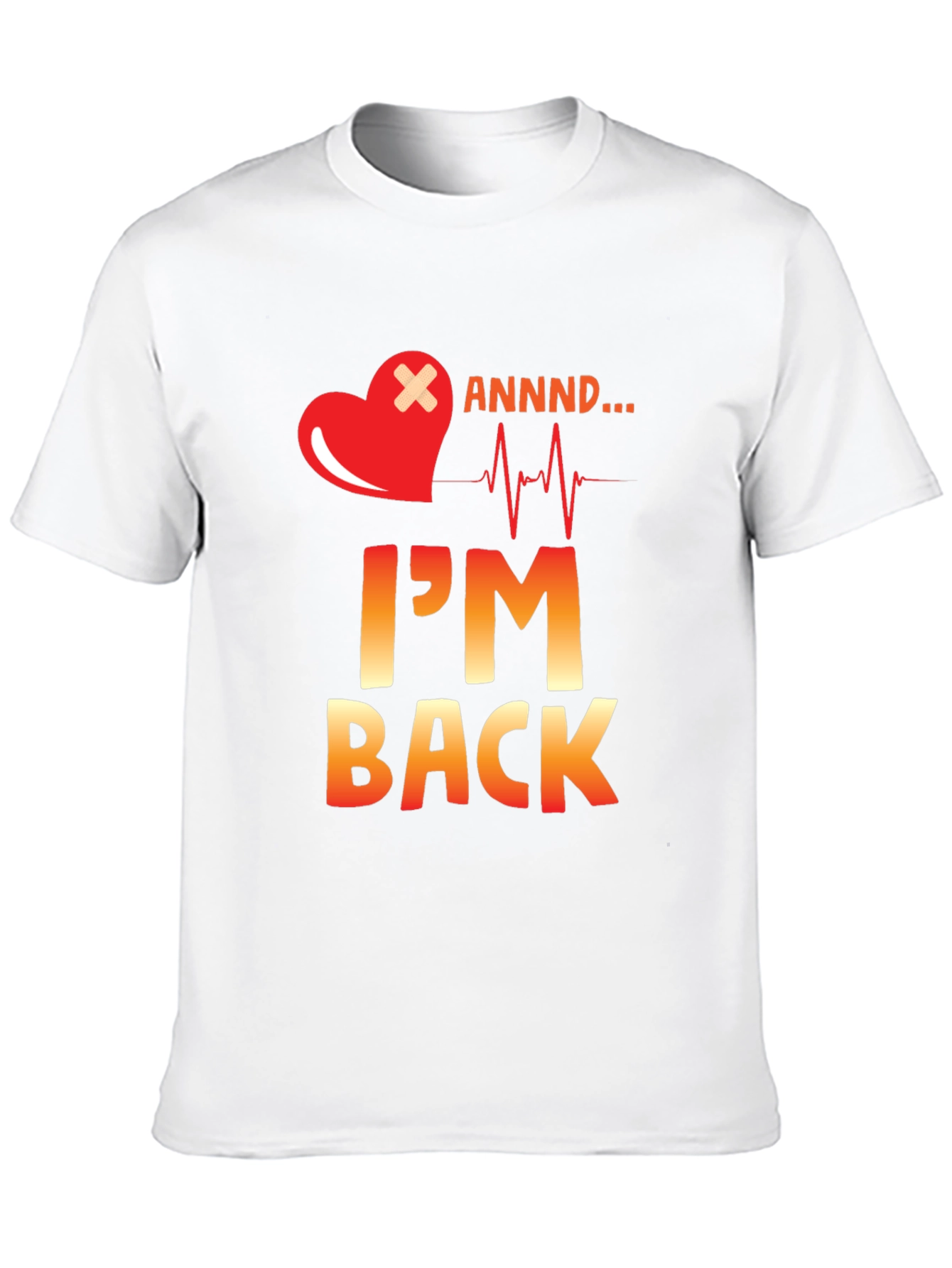 Black I'm Back Heartbeat Graphic Tee view 10