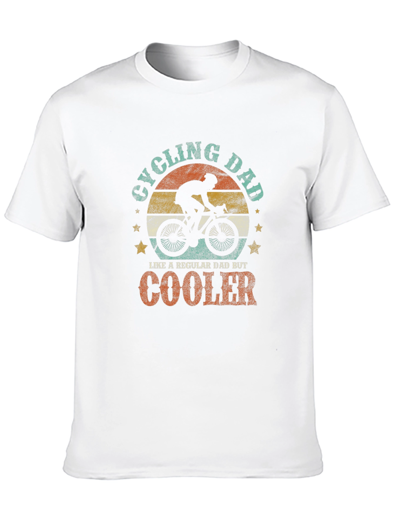 Black Cycling Dad T-Shirt - Retro Design, Cool Father's Day Gift view 10