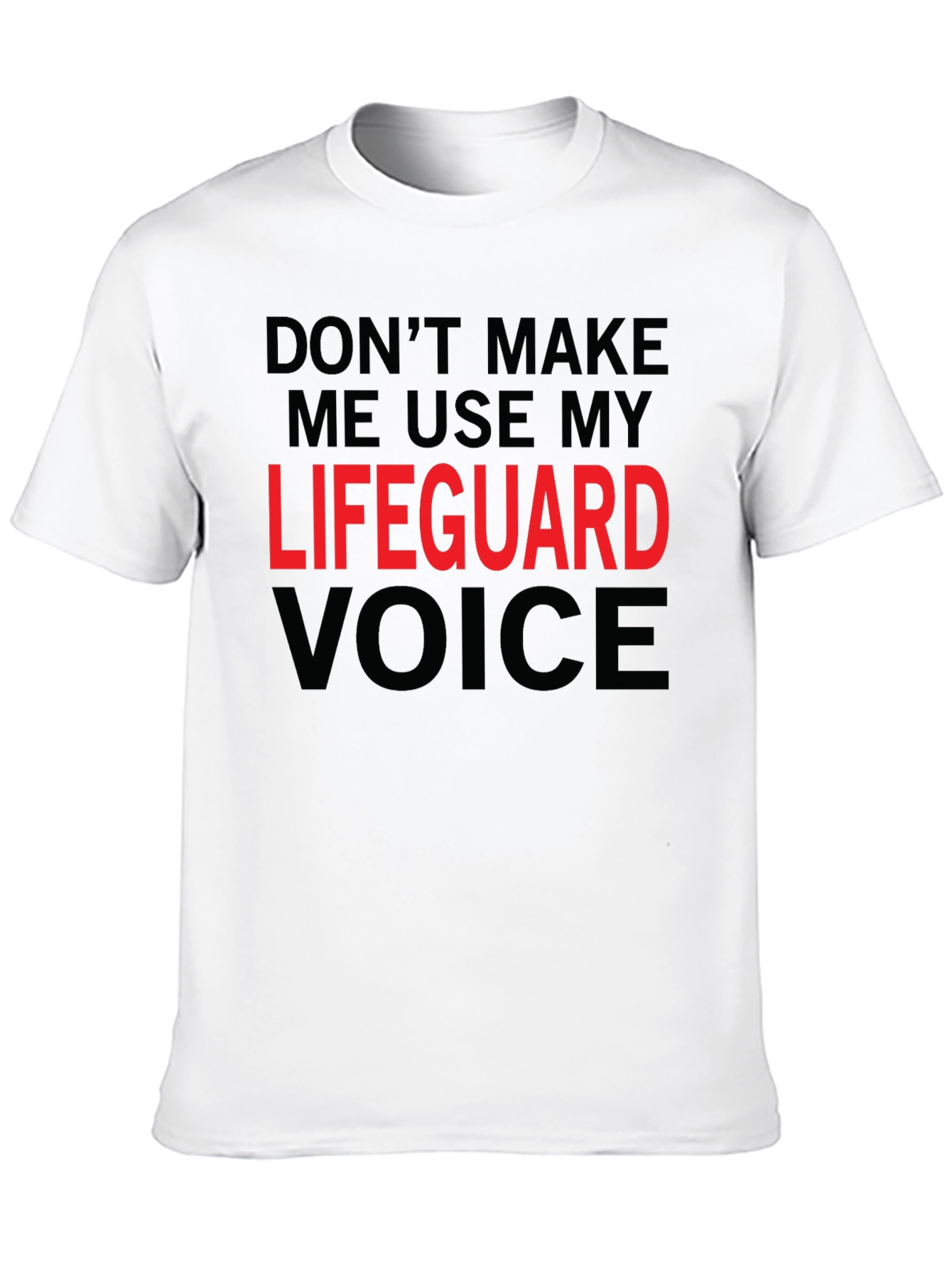 Black Lifeguard Voice T-Shirt - Funny Sarcastic Tee view 10