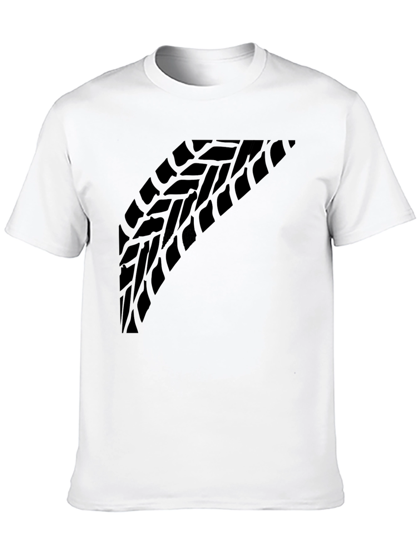Black Tire Tread Graphic Tee - Black Crew Neck view 10