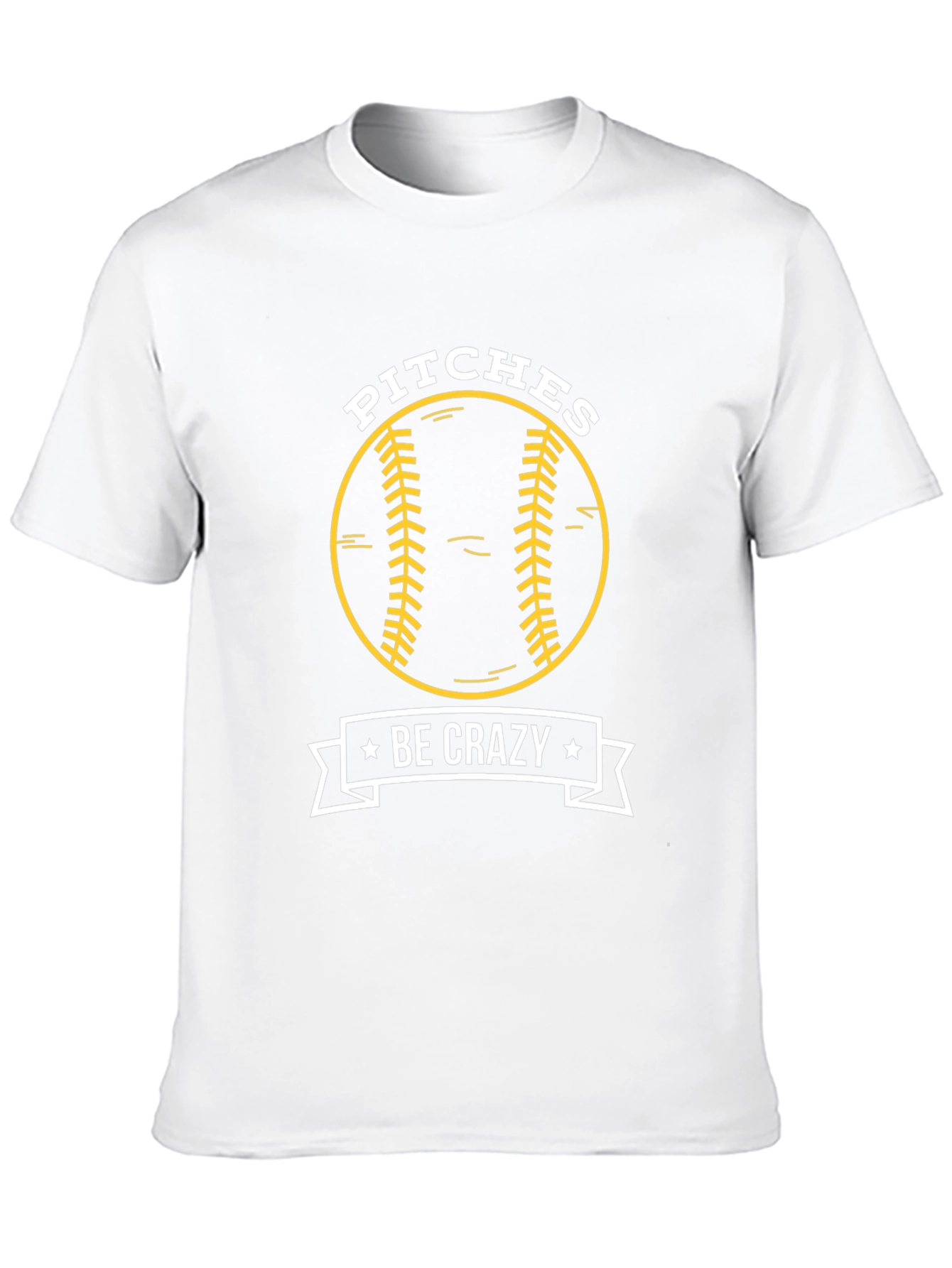 Black Pitches Be Crazy Baseball Graphic T-Shirt view 10