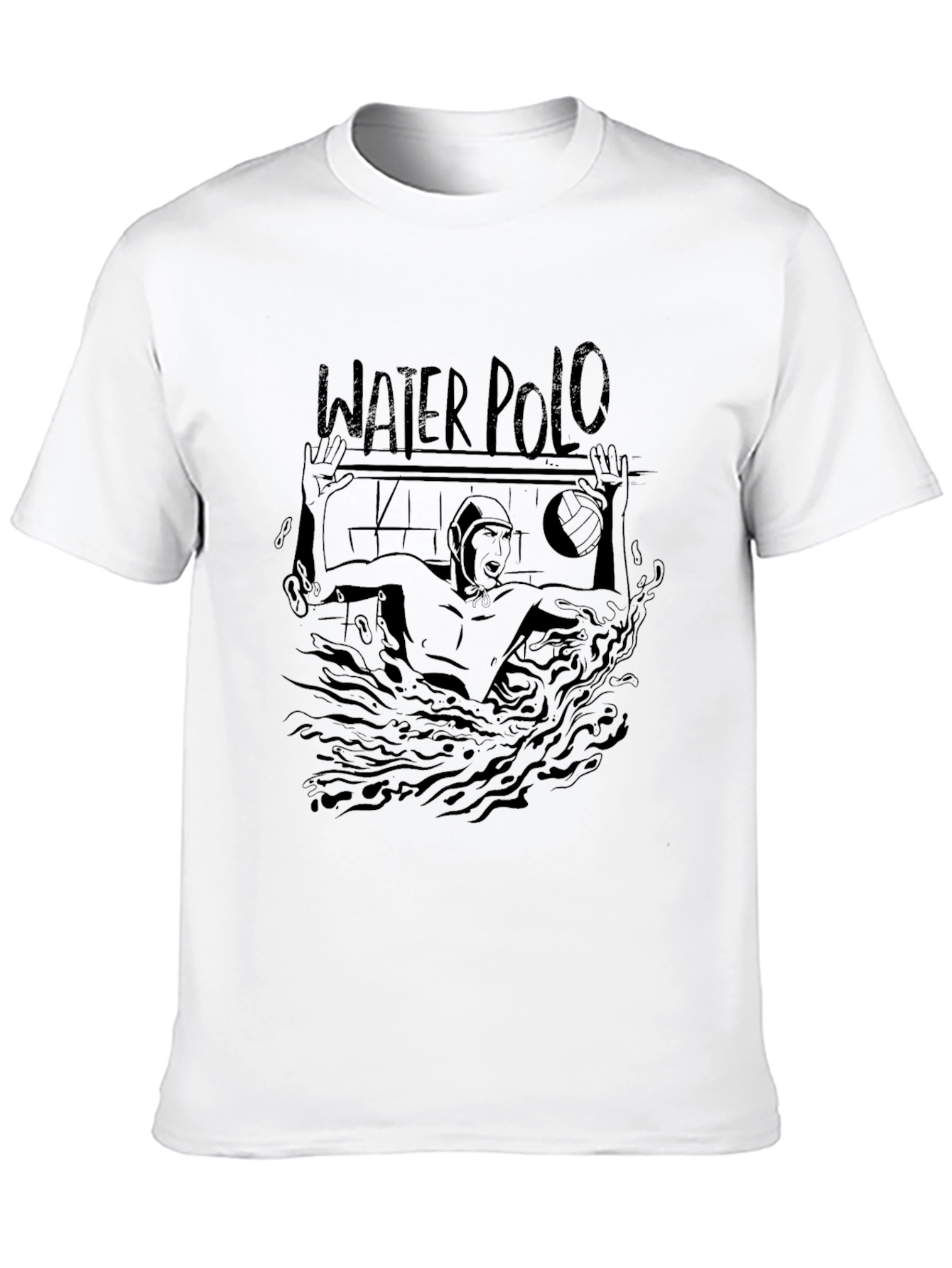 Black Water Polo Graphic T-Shirt for Athletes view 10