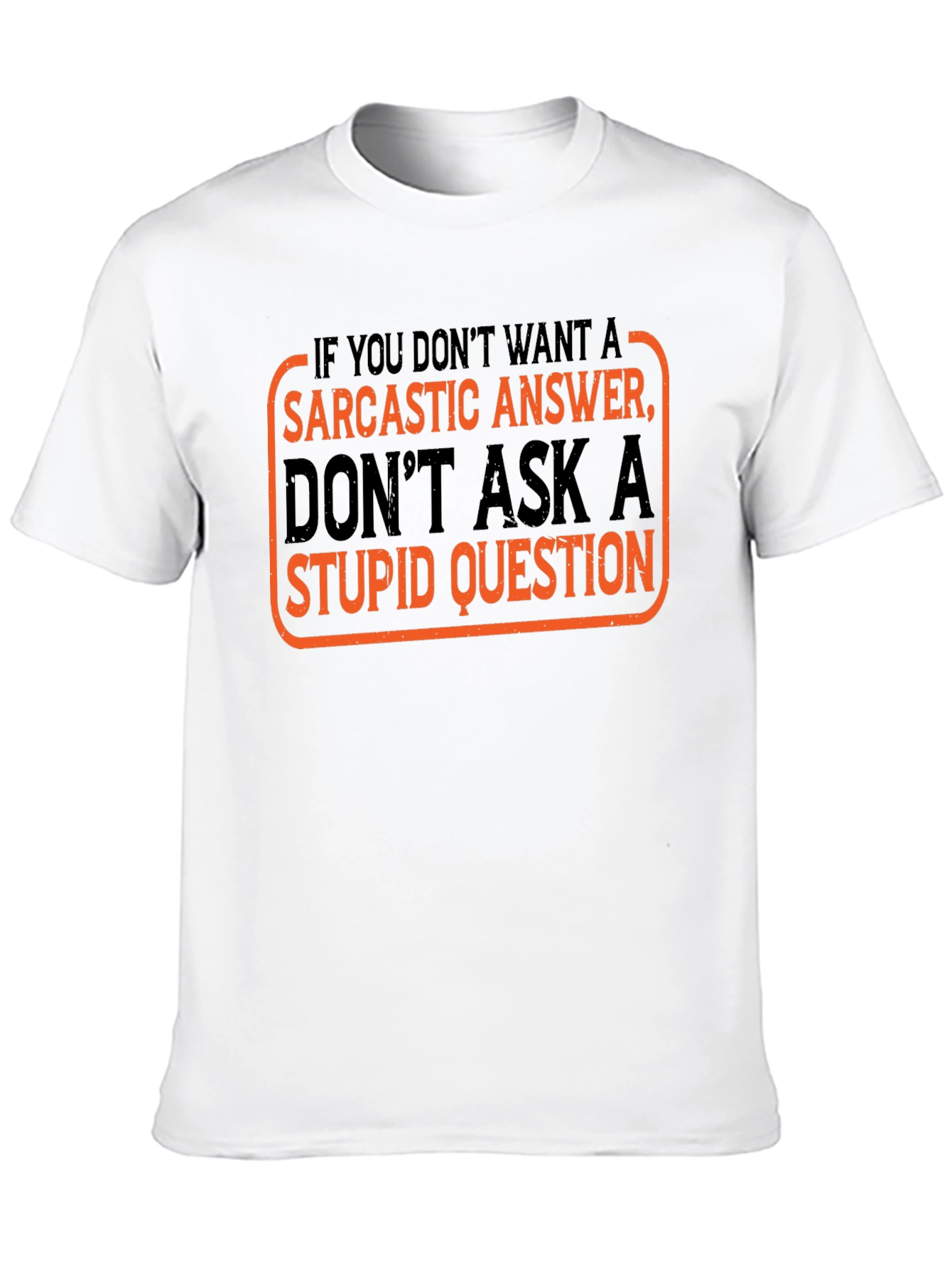 Black Sarcastic Answer Black T-Shirt view 10
