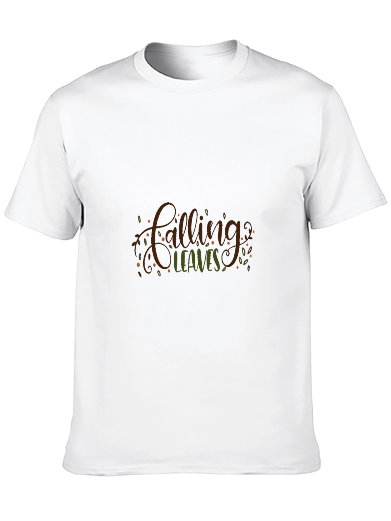Black Calling Leaves Graphic Print Black T-Shirt view 10