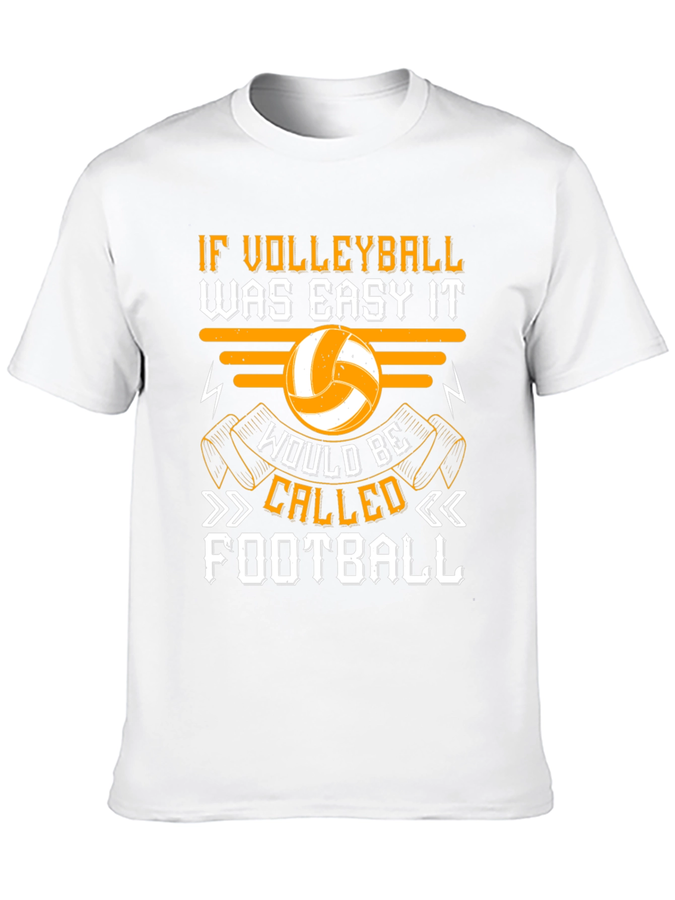 Black Volleyball Graphic T-Shirt - "If Volleyball Was Easy" Design view 10