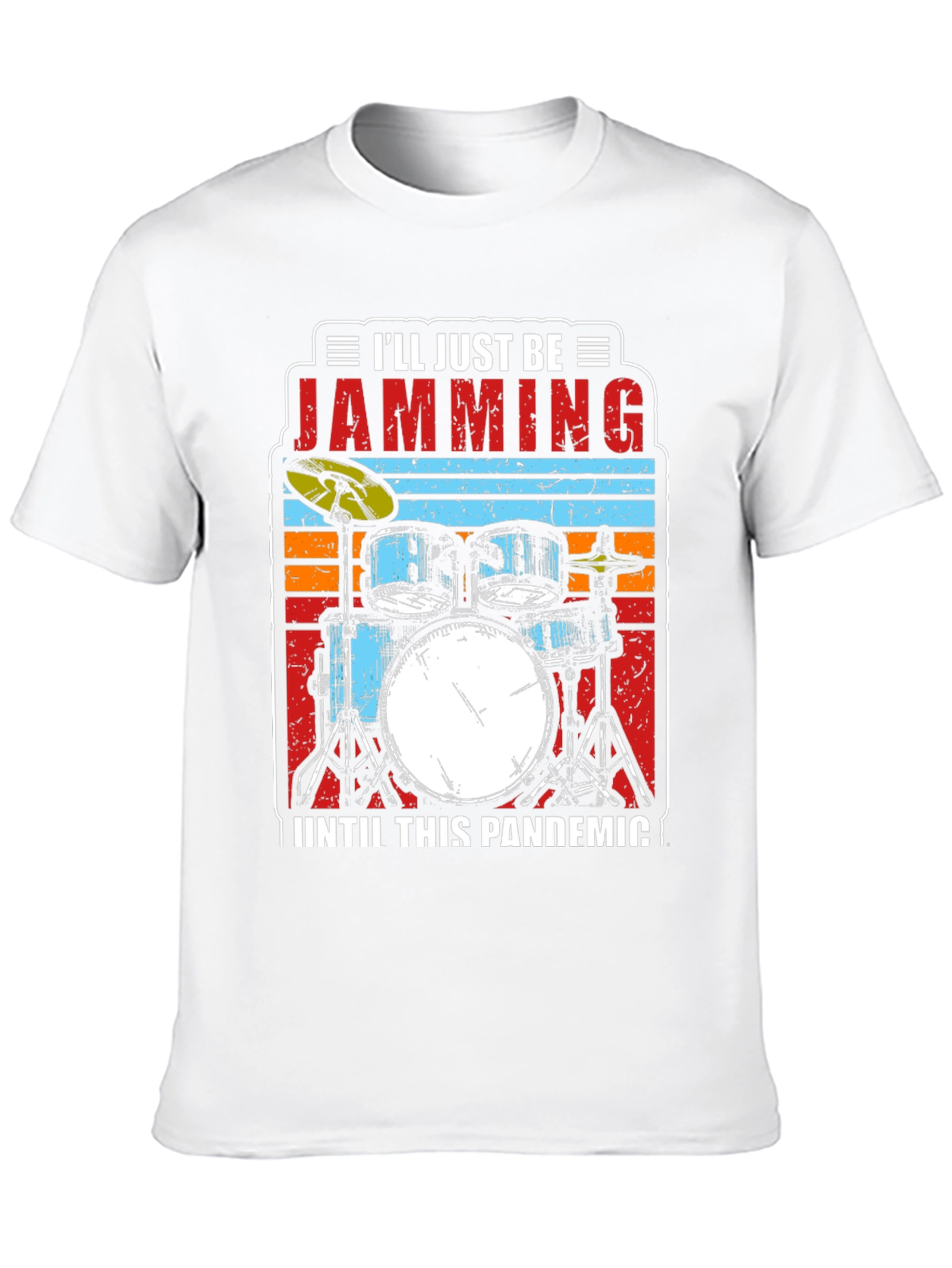 Black Jamming Pandemic T-Shirt - Musician Drummer Tee view 10