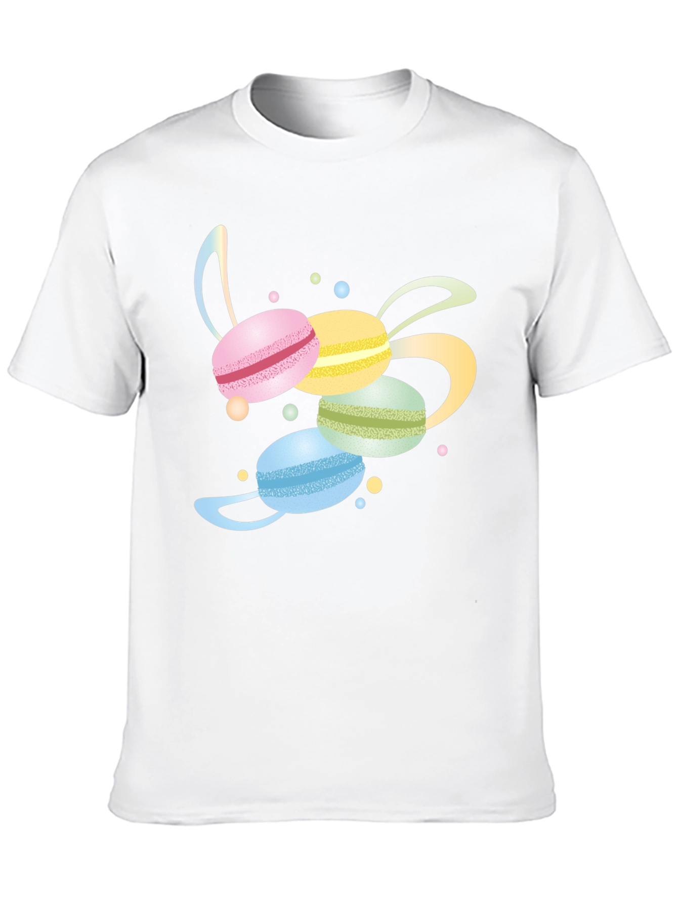 Black Macaron T-Shirt - Sweet Treat Design view 10