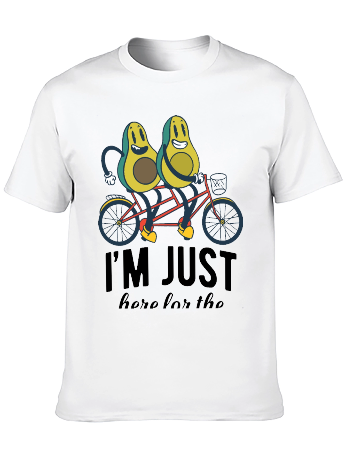 Black Avocado Tandem Bicycle T-Shirt view 10