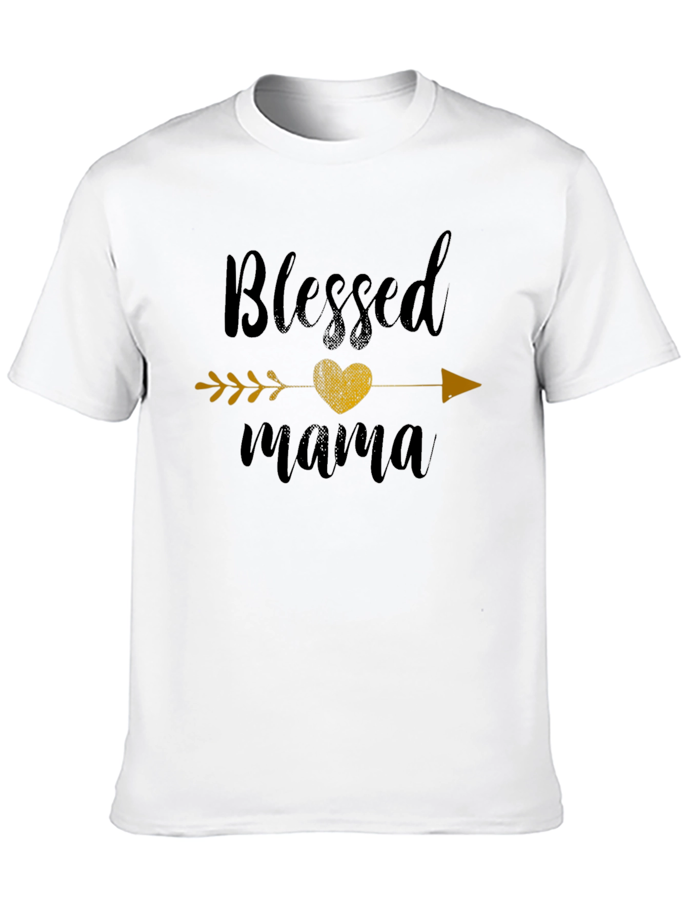 Blessed Mama T-Shirt - Arrow Heart Graphic Tee - 10