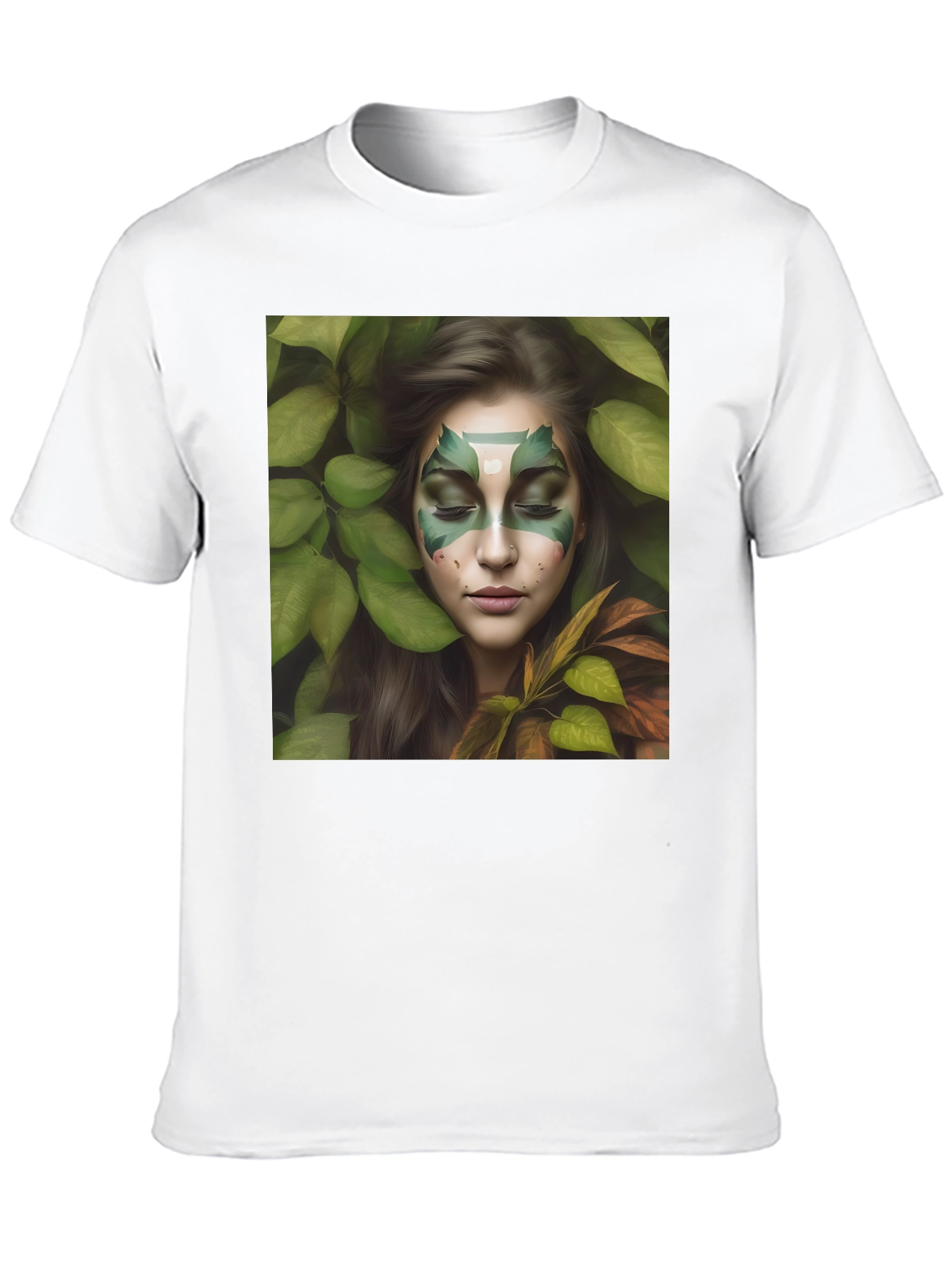 Black Nature Spirit Graphic Tee - Black Cotton Blend Shirt view 10