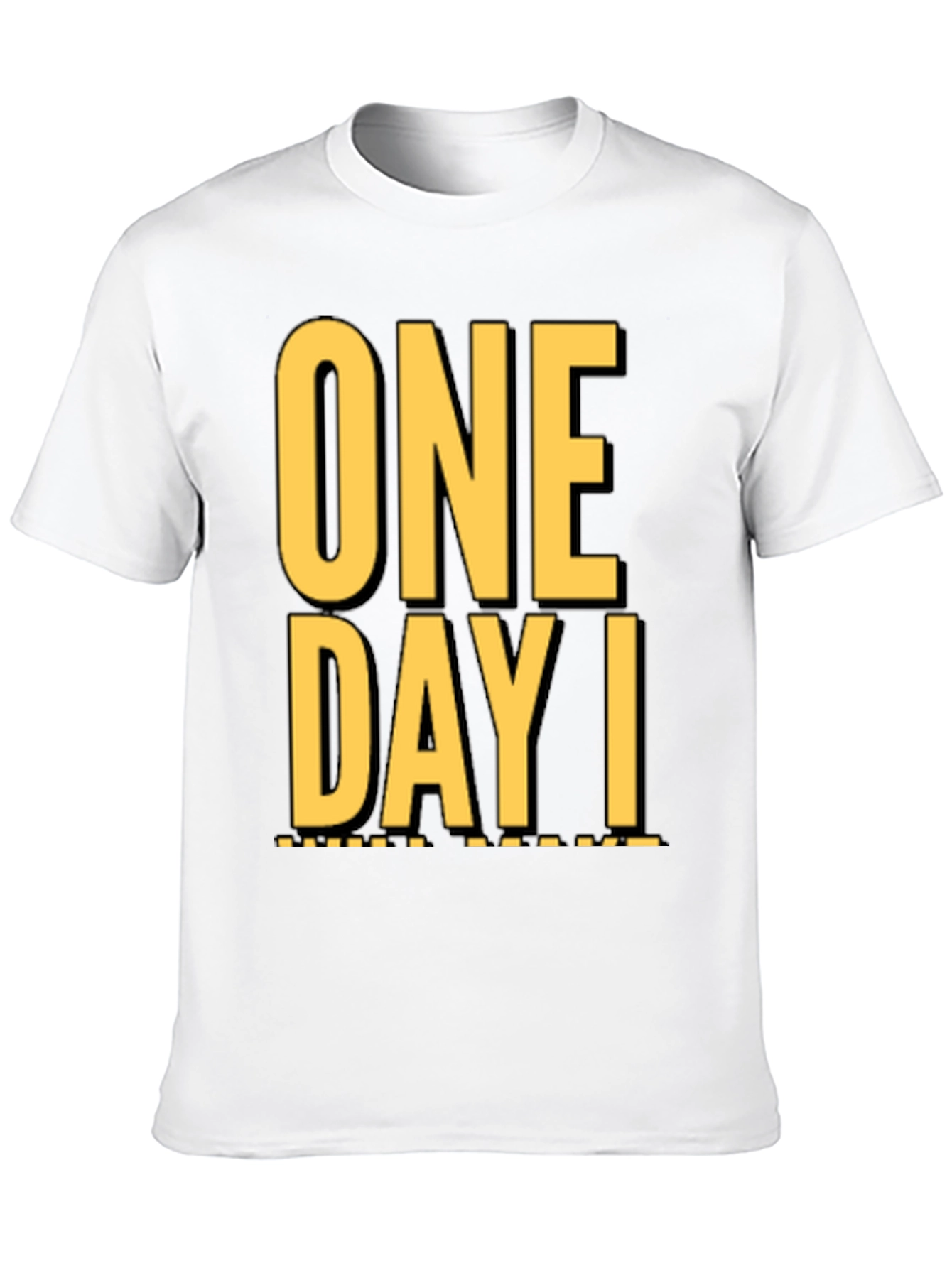Black One Day I T-Shirt - Stylish Graphic Tee view 10