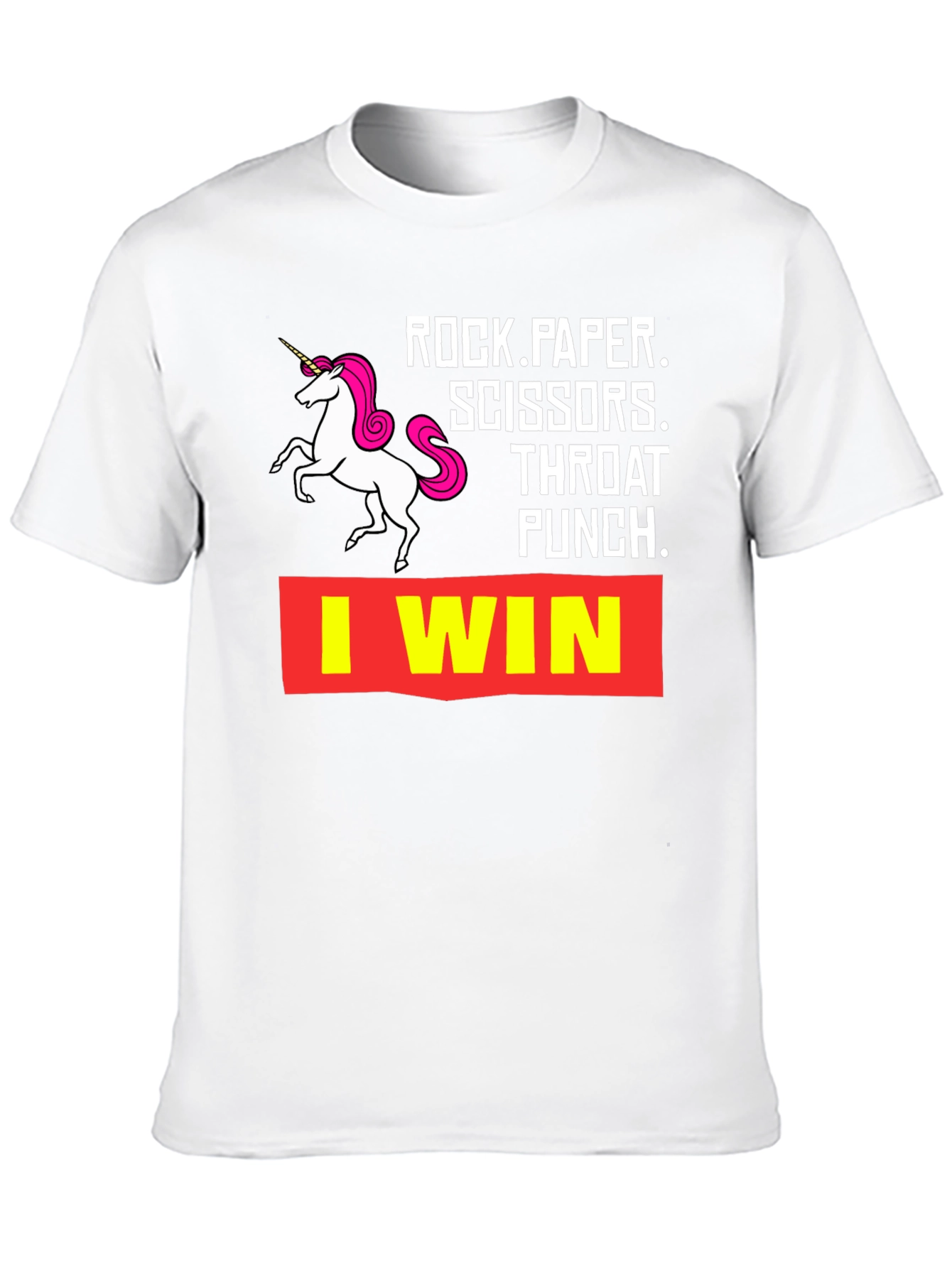 Black Rock Paper Scissors Throat Punch I Win T-Shirt view 10