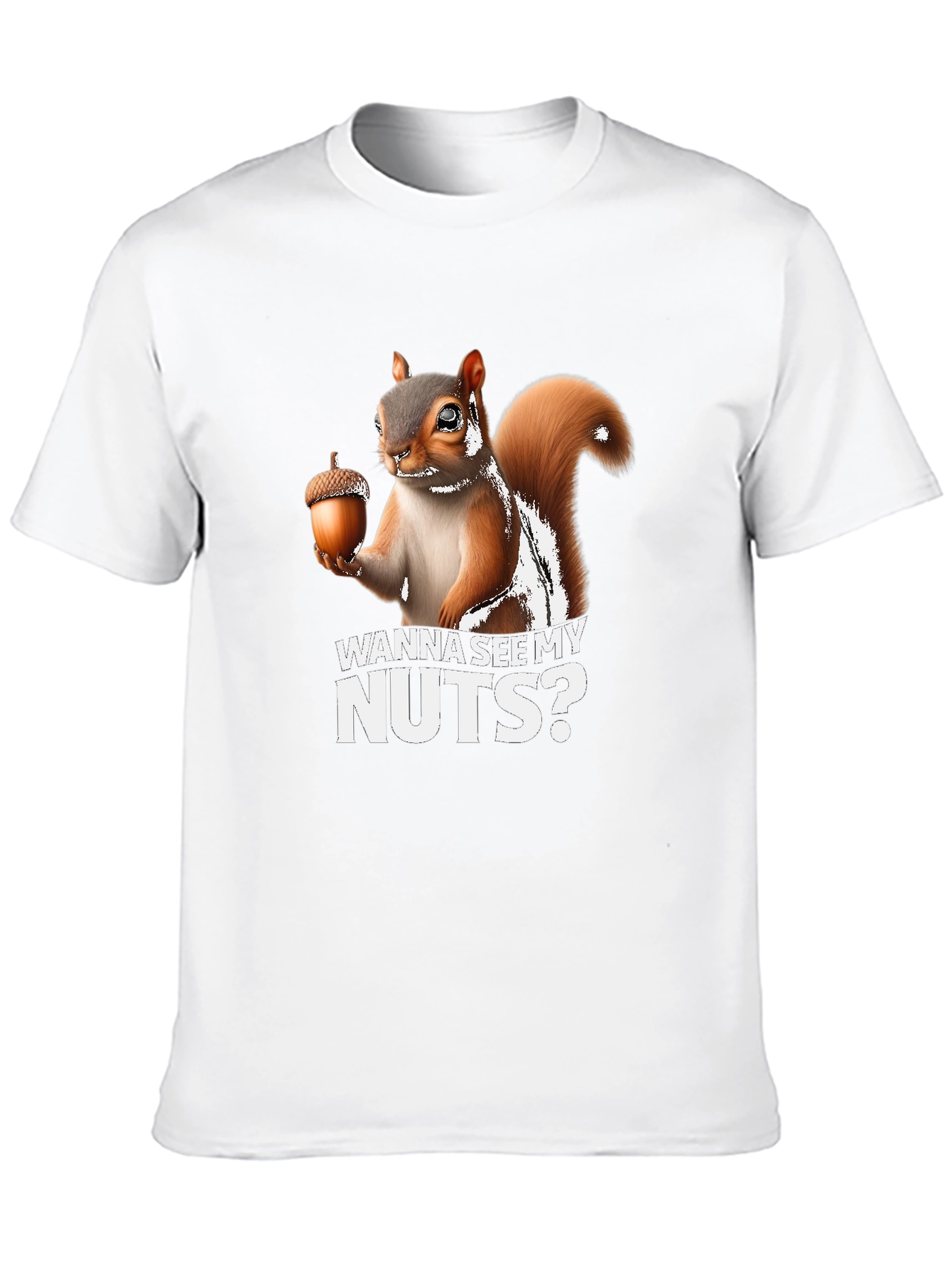 Black Funny Squirrel Wanna See My Nuts T-Shirt view 10