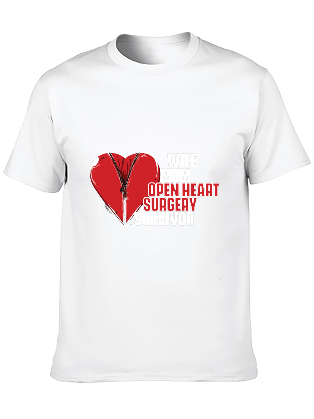 Wife Mom Open Heart Surgery Survivor Tee - 10