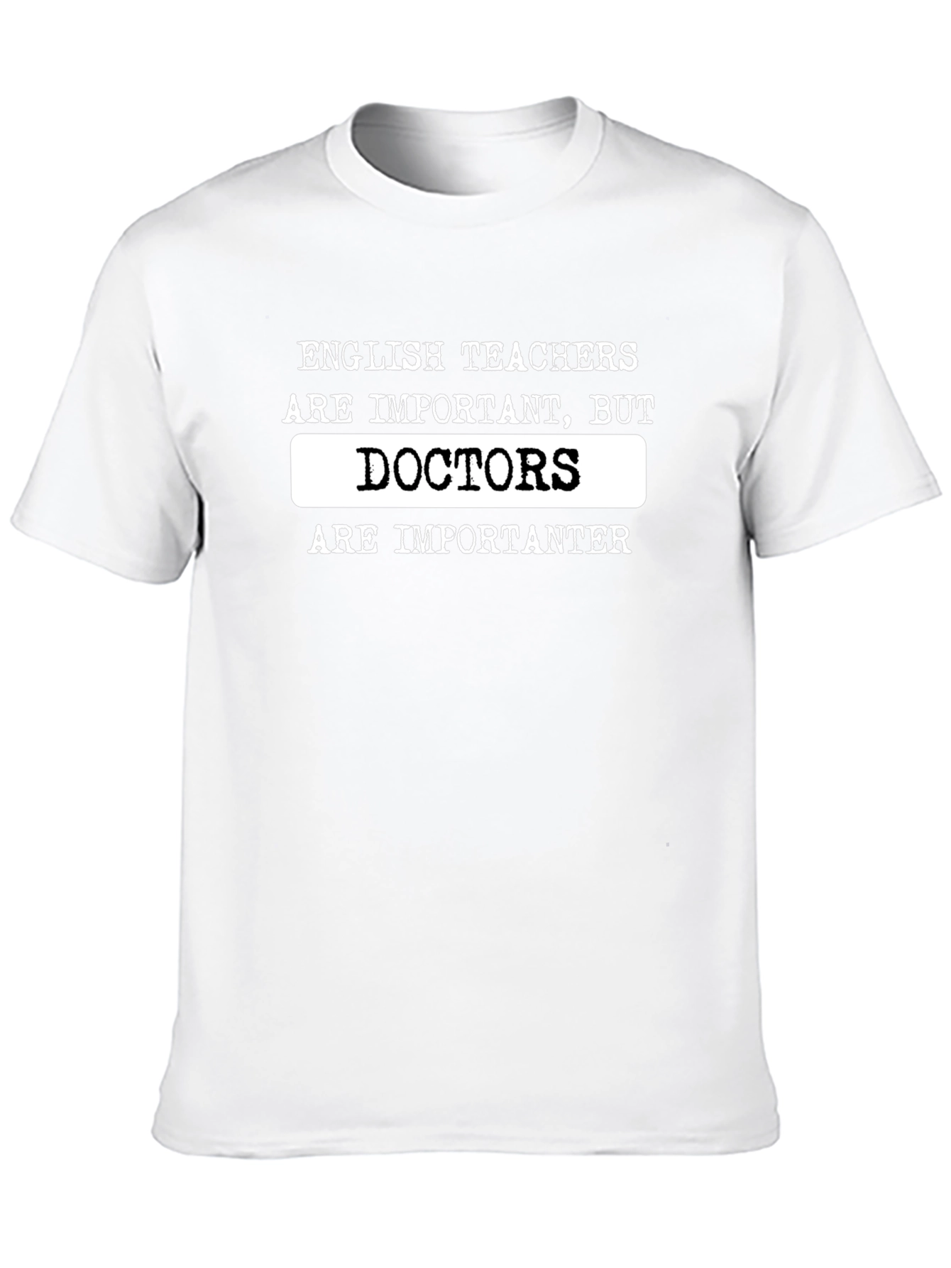 Black Funny Doctor T-Shirt: English Teachers vs Doctors view 10