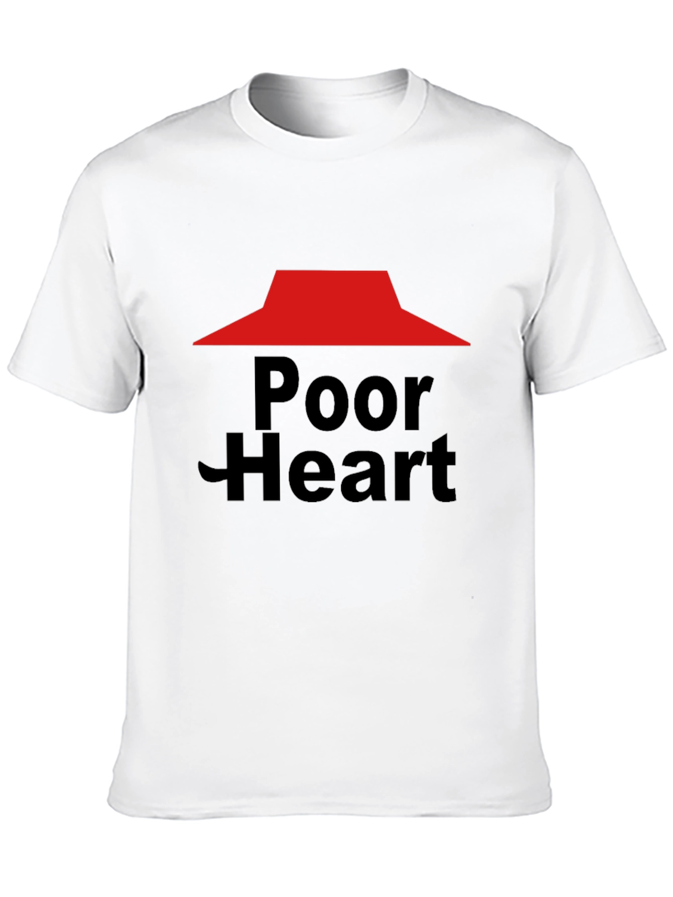 Black Poor Heart Funny Graphic T-Shirt view 10