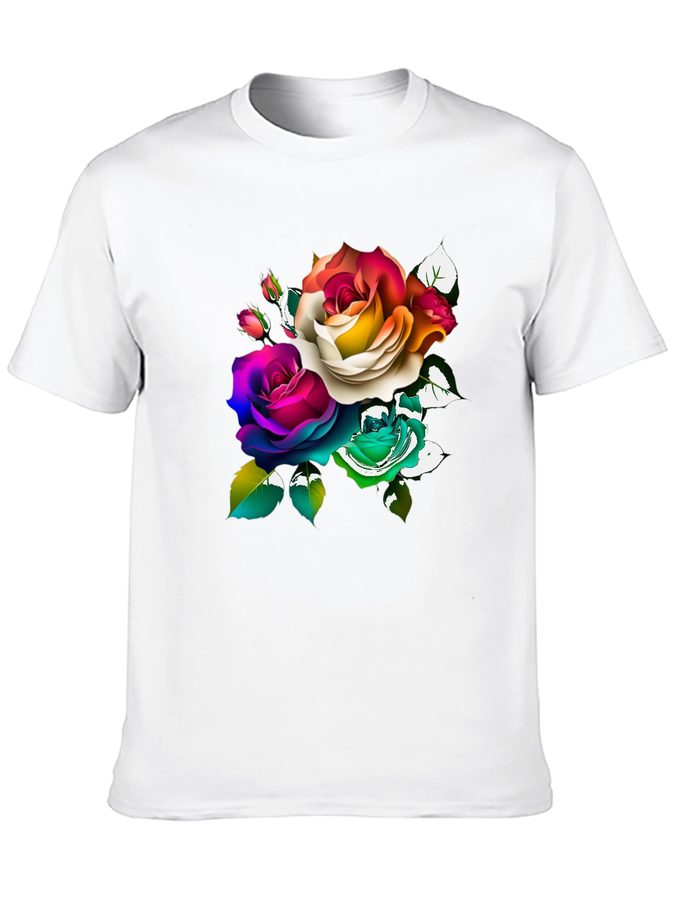 Black Floral Graphic Black T-Shirt view 10