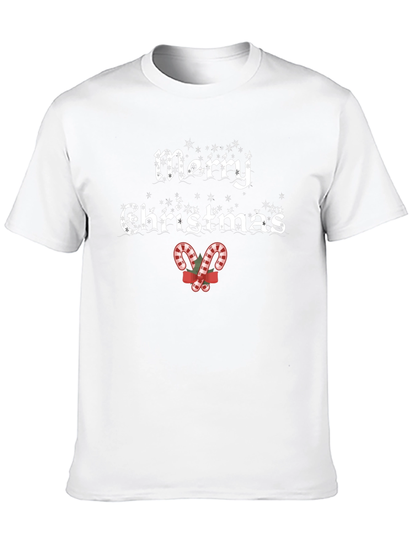 Black Merry Christmas Candy Cane T-Shirt view 10