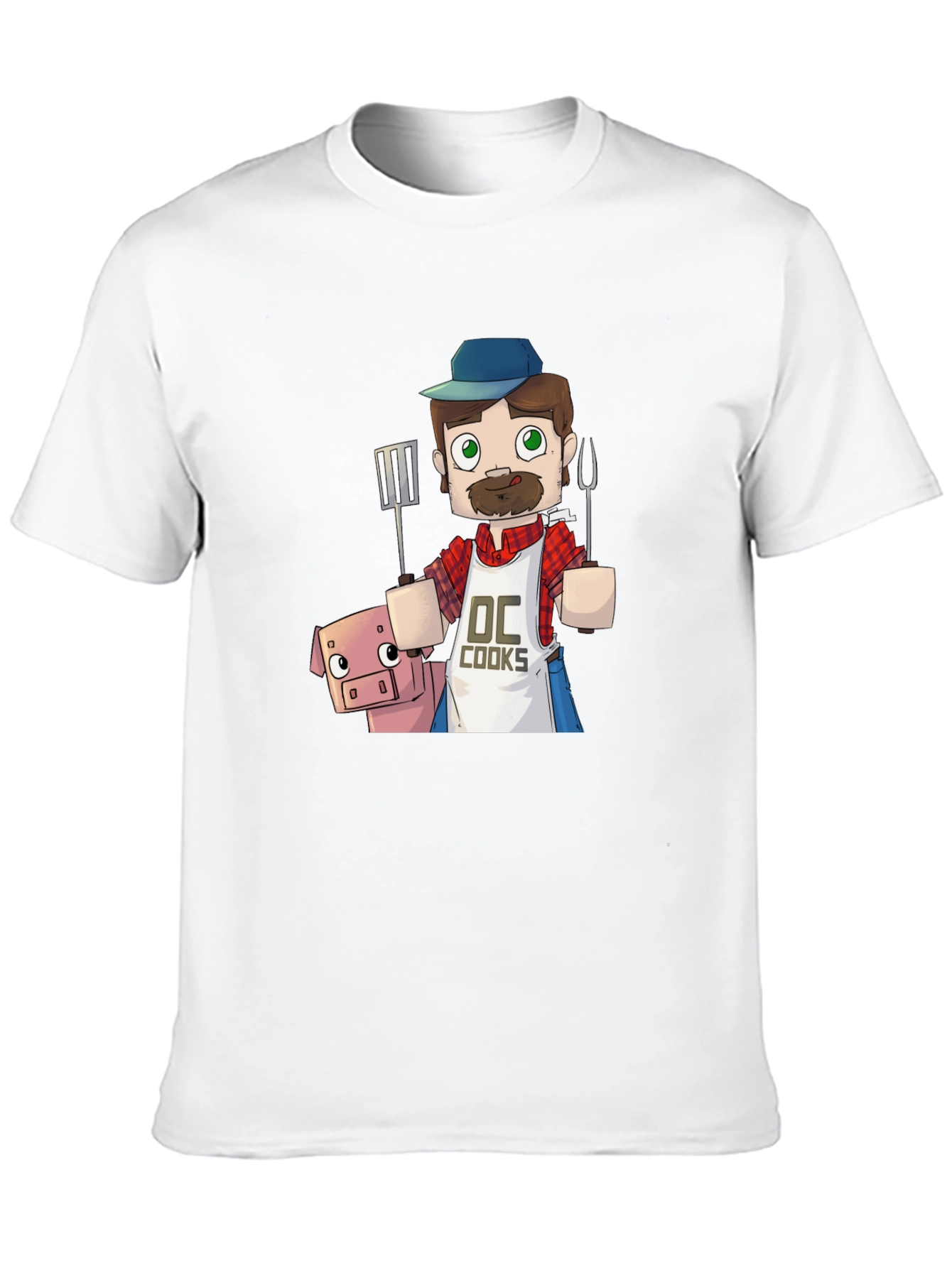 Black BBQ Chef and Pig Graphic Tee view 10