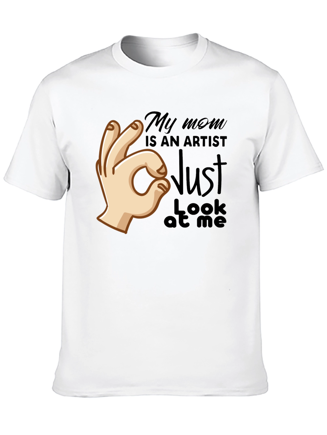 Black My Mom is an Artist T-Shirt - Funny Graphic Tee view 10