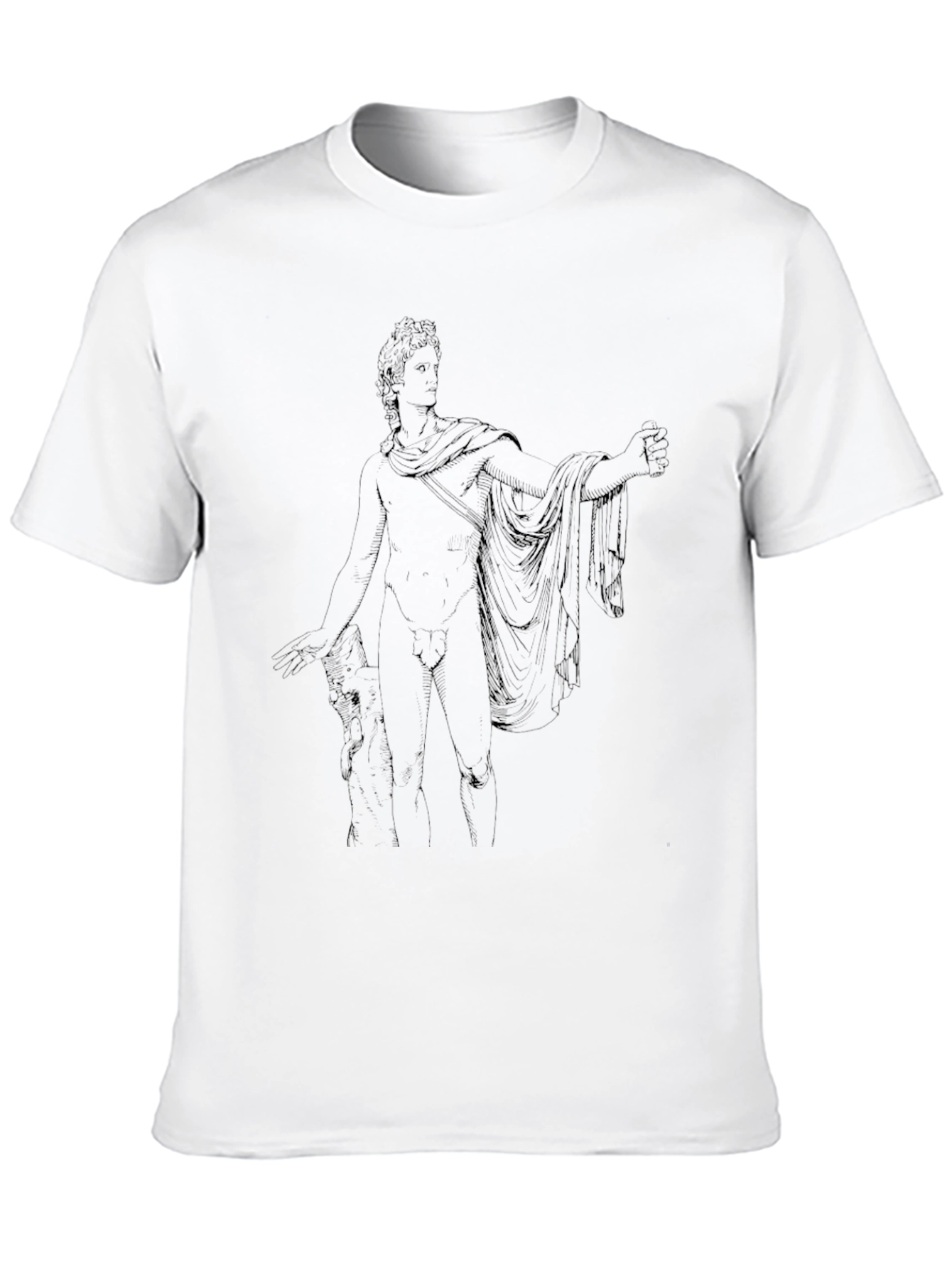 Black Apollo Statue Graphic T-Shirt view 10