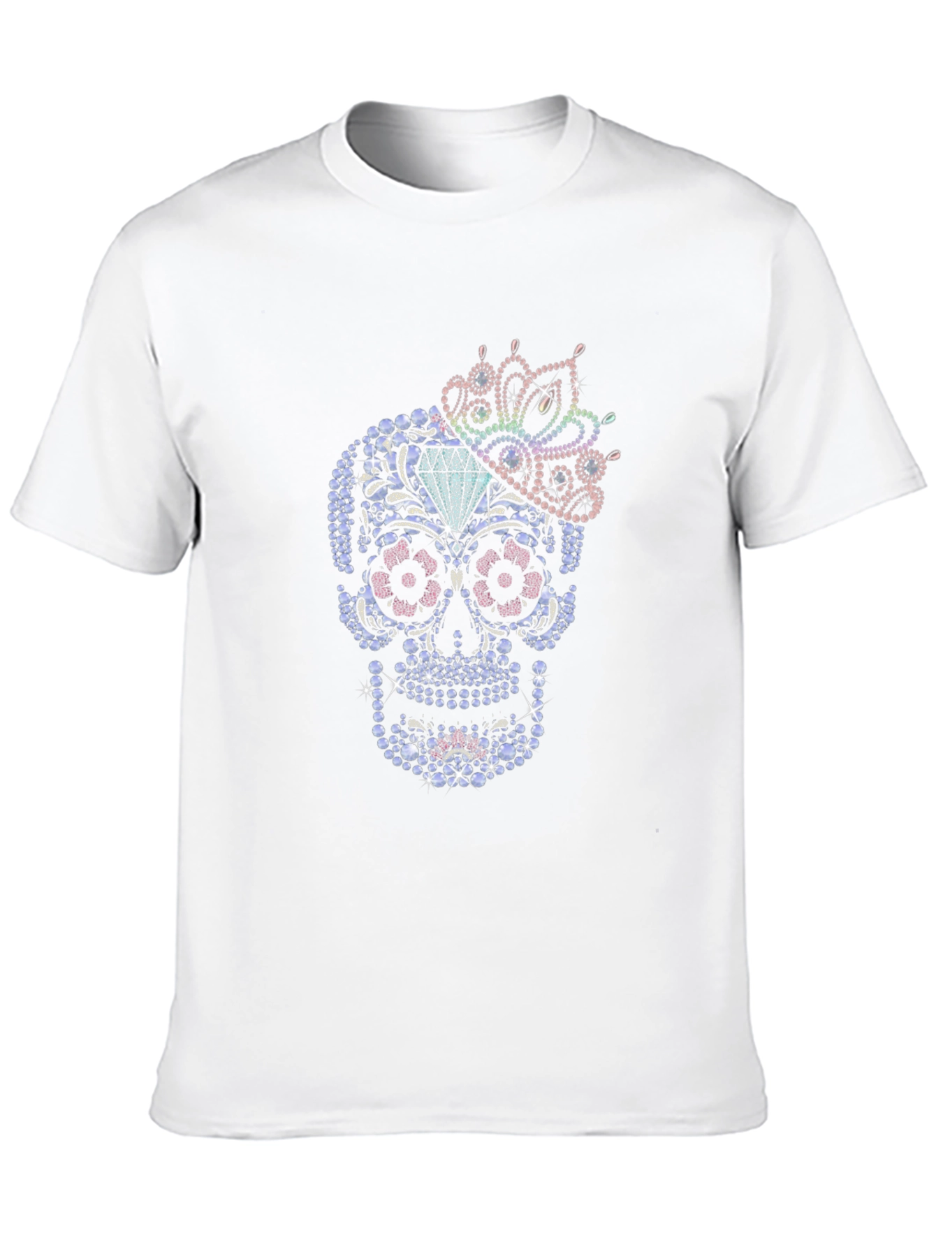 Black Rhinestone Sugar Skull Graphic T-Shirt - Mens view 10