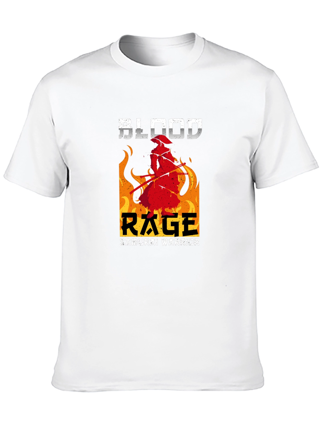 Black Blood Rage Samurai Warrior Graphic Tee view 10