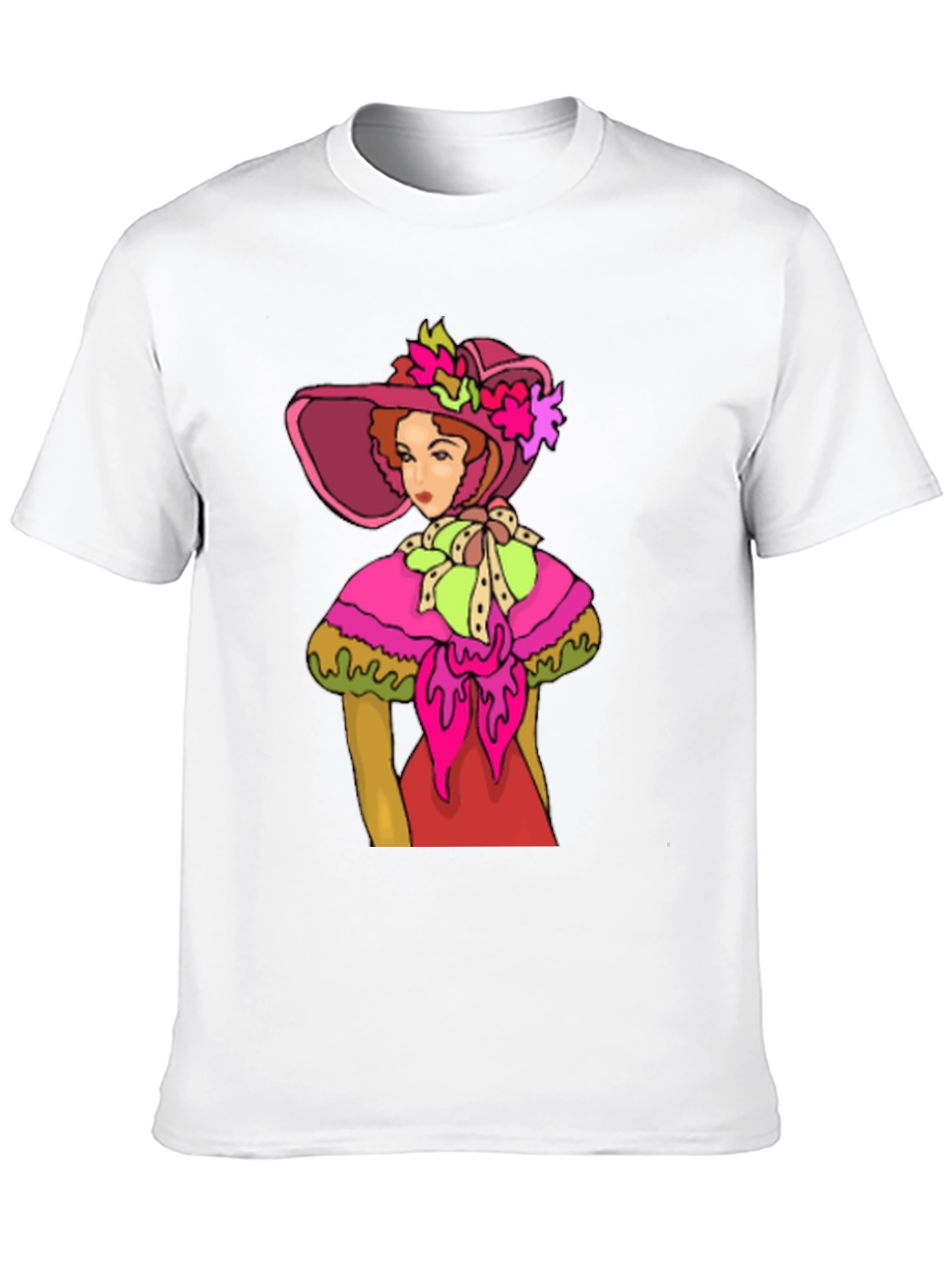 Black Vintage Lady Tee: Chic Retro Style view 10