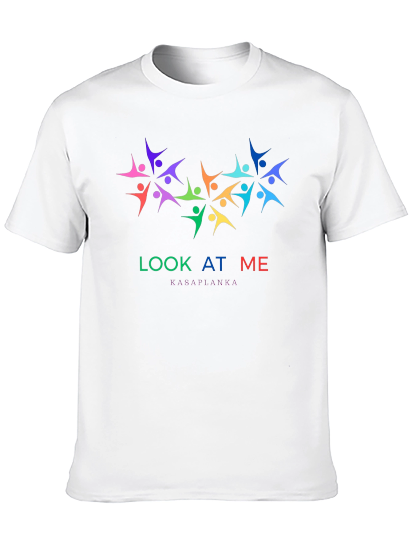 Black Colorful 'Look At Me' Graphic Black Tee view 10