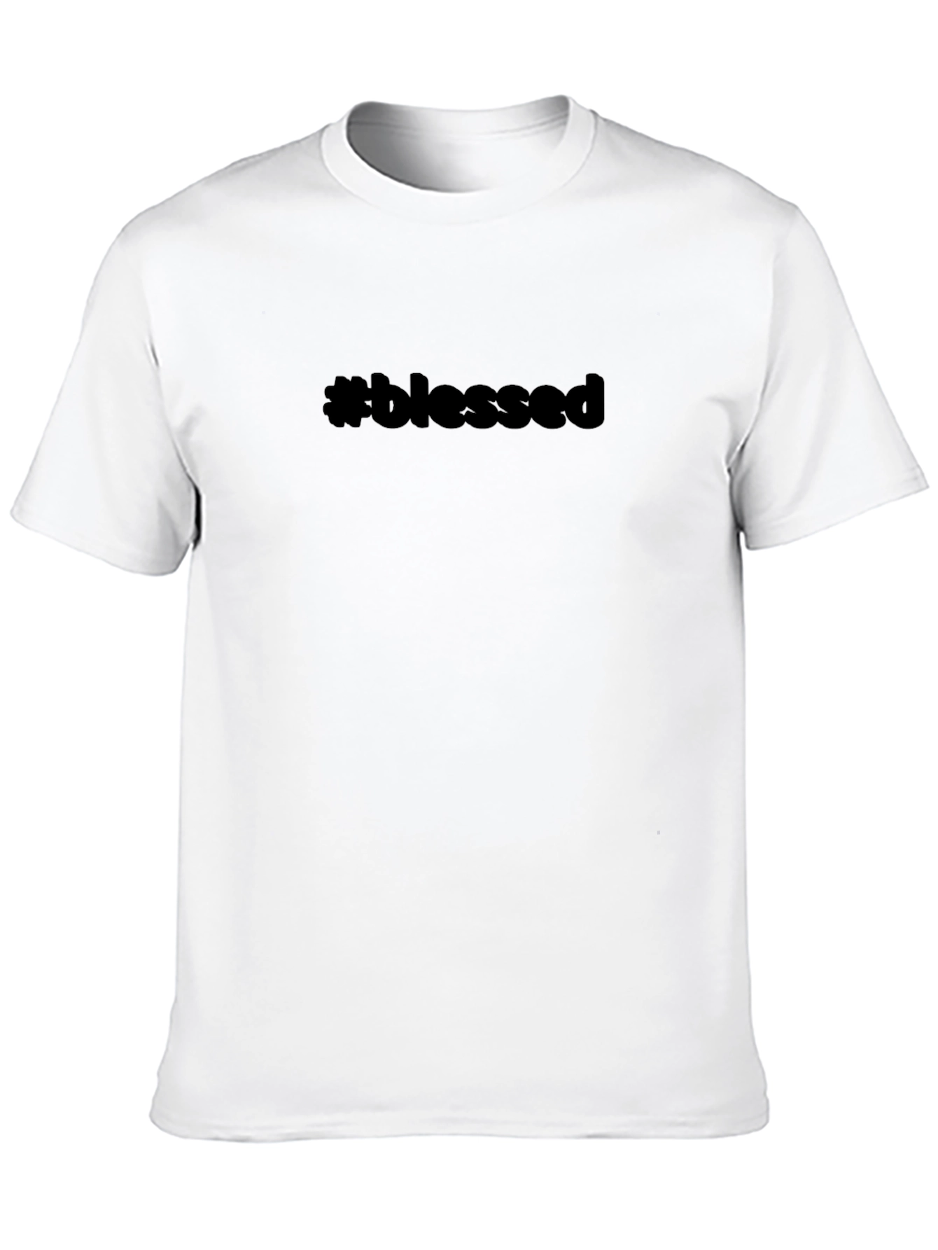 Black #blessed Black T-Shirt - Casual Comfort view 10