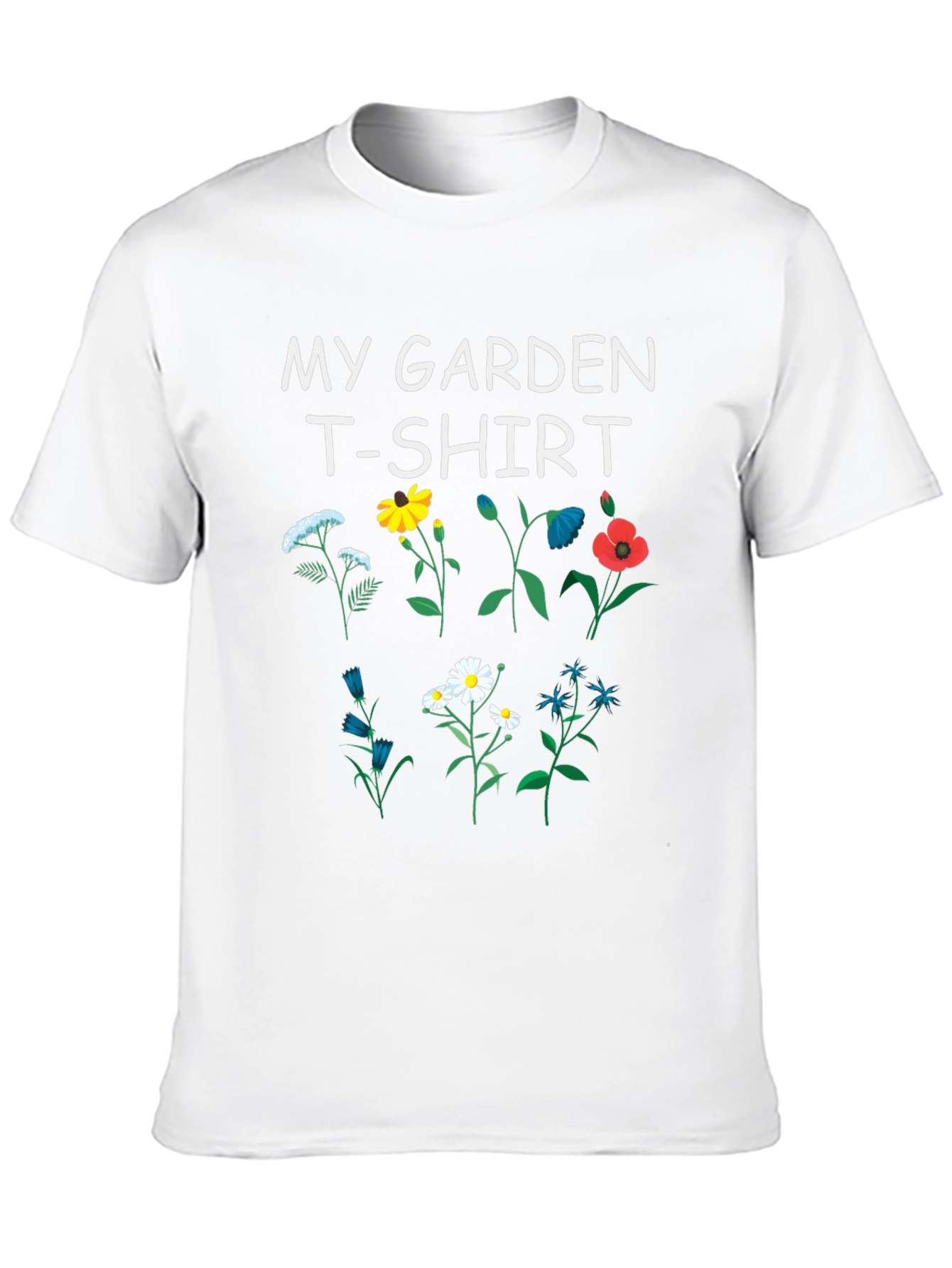 Black My Garden T-Shirt: Floral Design view 10