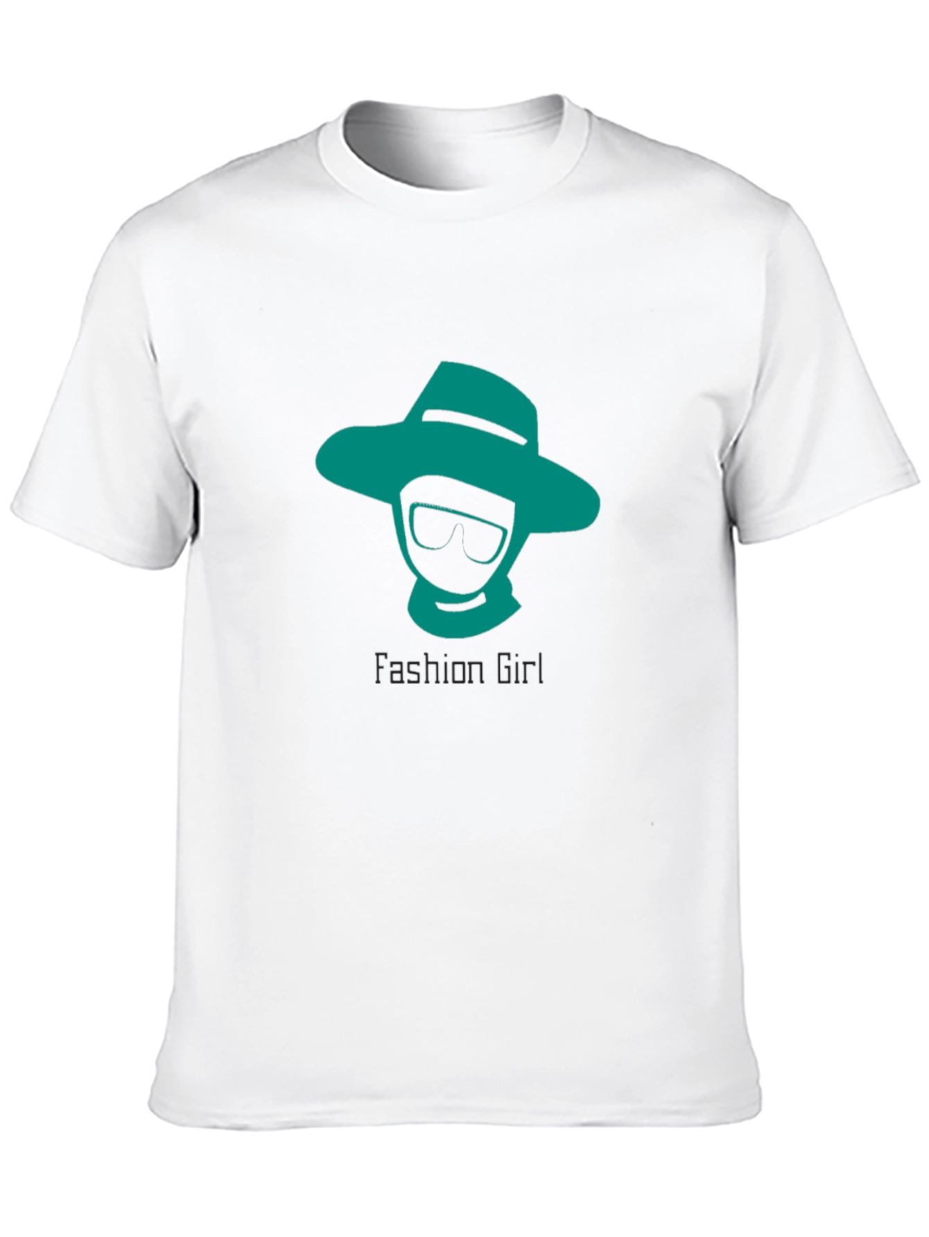 Black Fashion Girl Graphic Tee - Black Cotton T-Shirt view 10