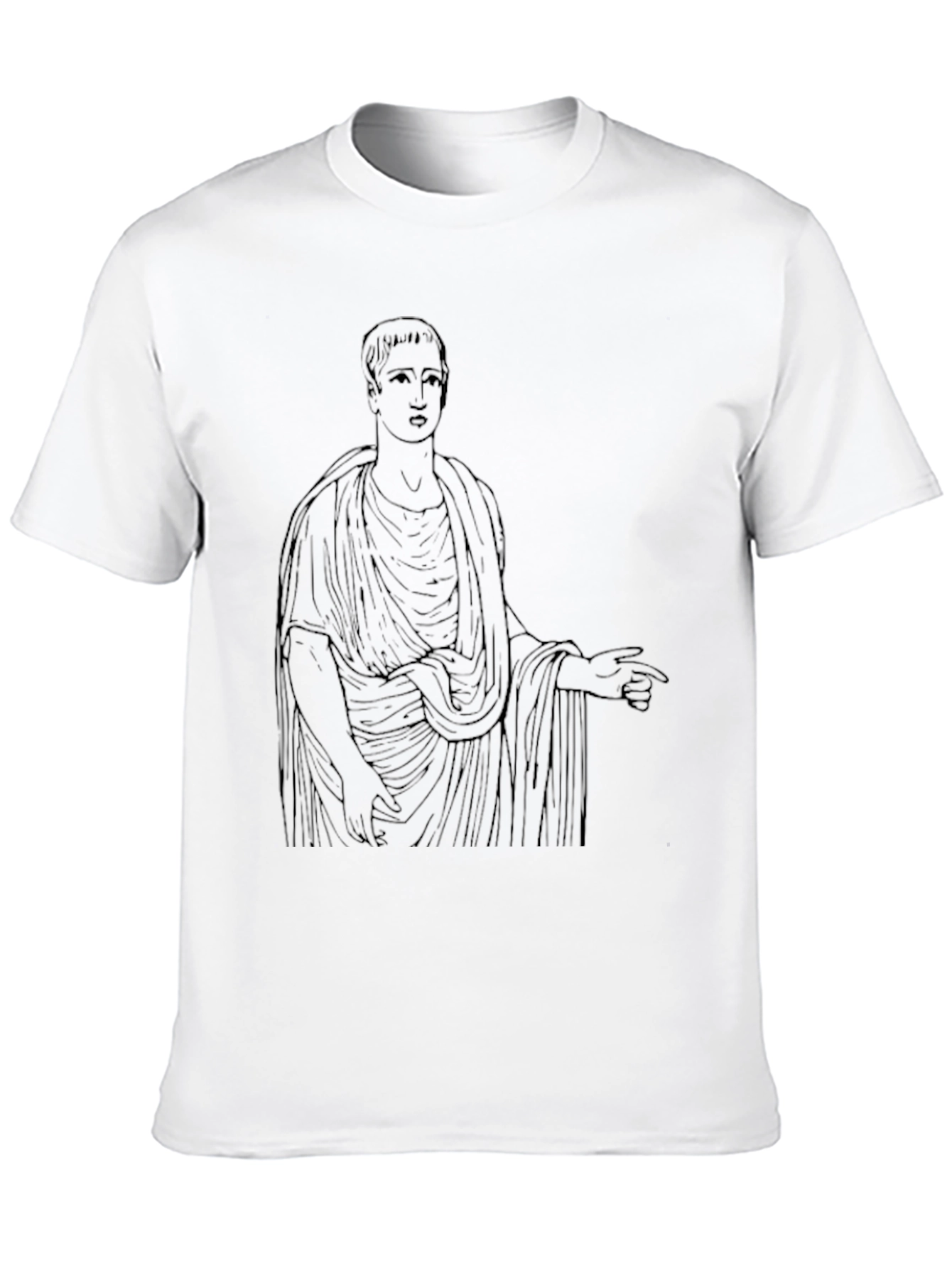 Black Roman Emperor Graphic Black T-Shirt view 10