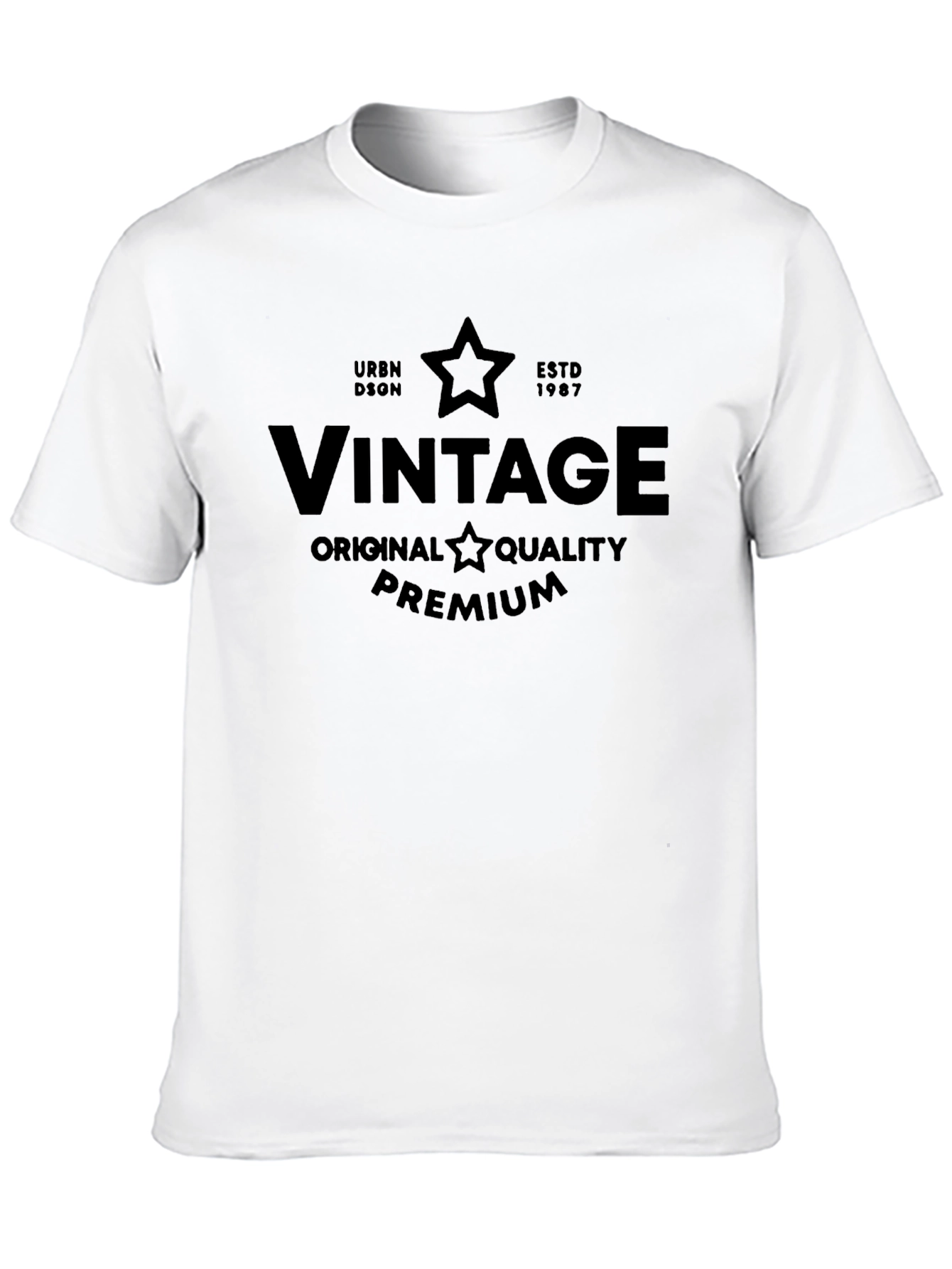 Black Vintage Graphic Print Black T-Shirt view 10