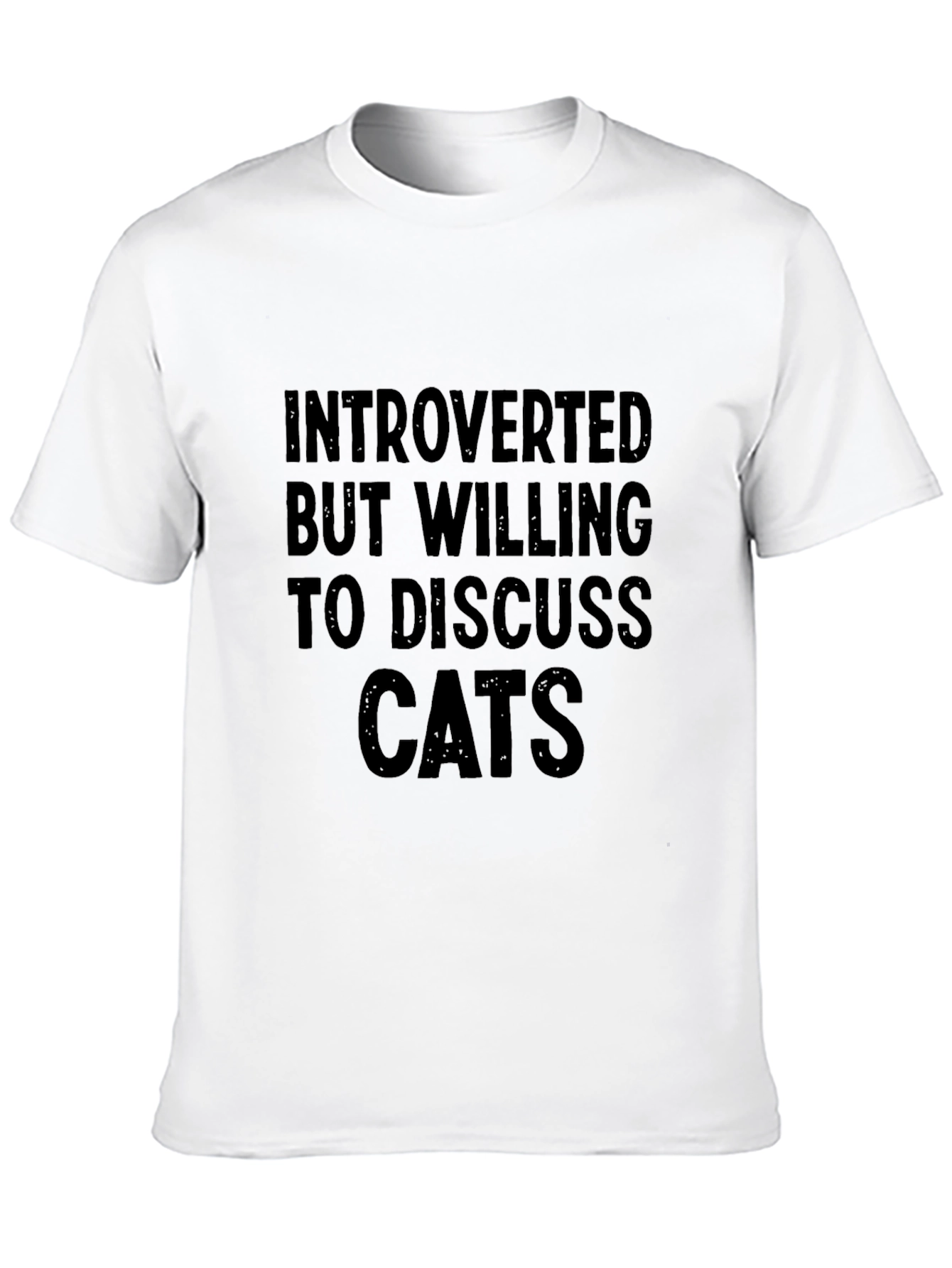 Black Introverted Cat Lover T-Shirt view 10